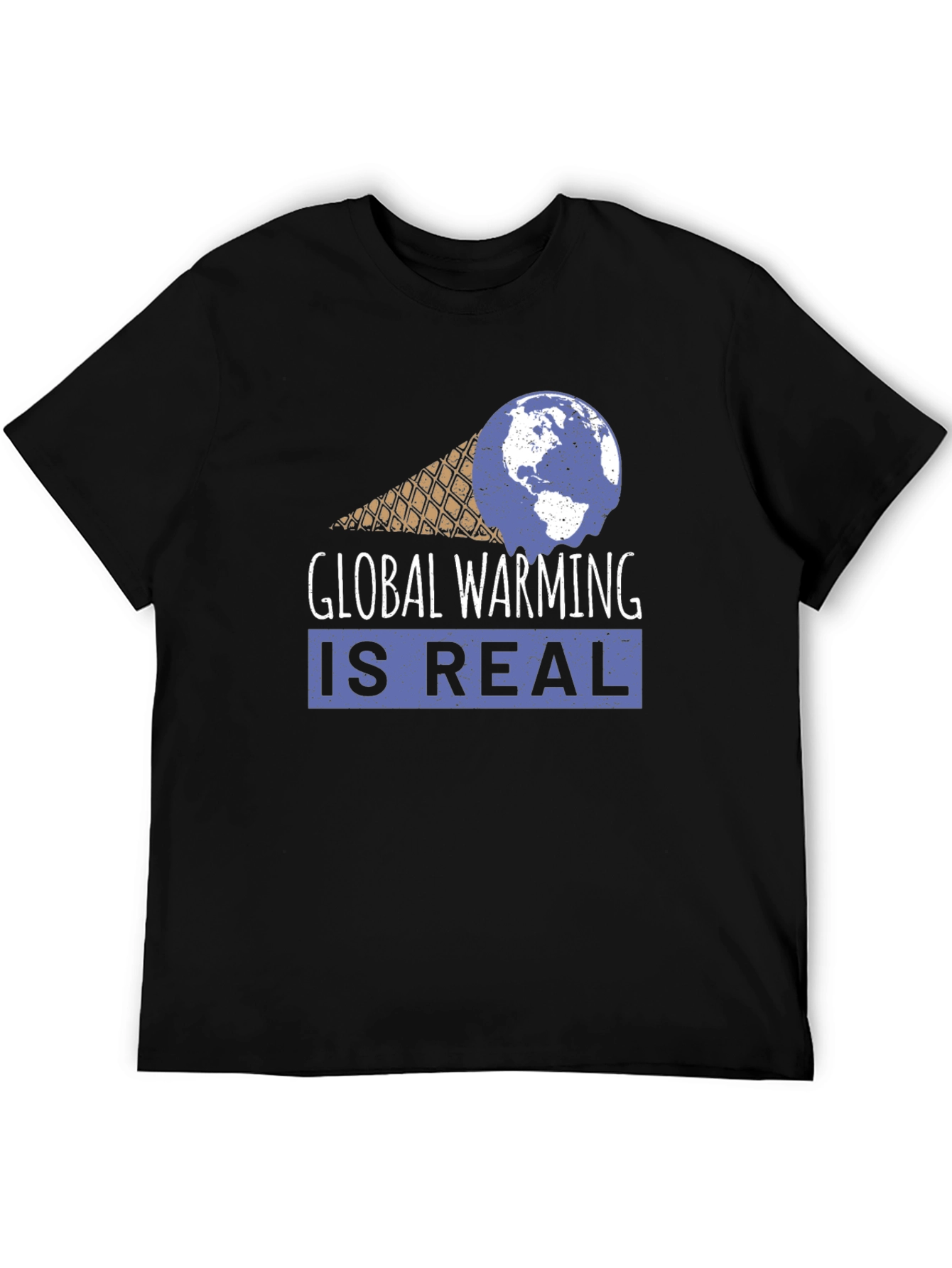 Global Warming is Real T-Shirt - Earth Ice Cream Cone Design