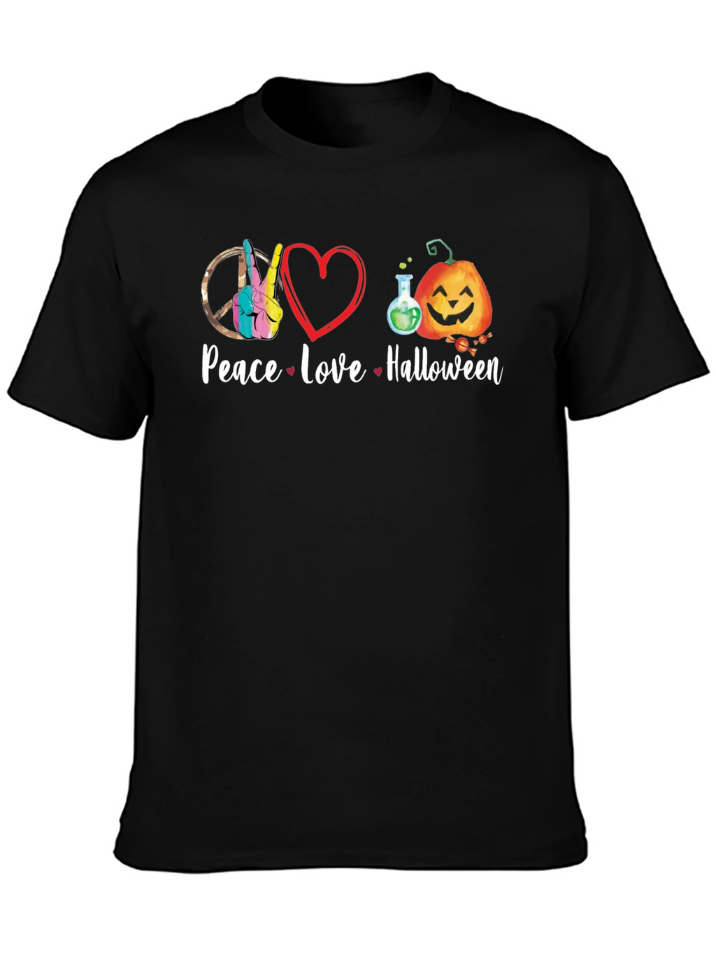 Peace Love Halloween T-Shirt