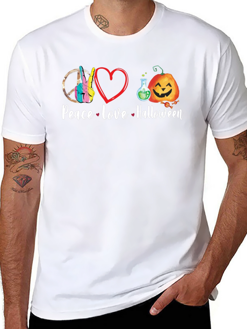 Peace Love Halloween T-Shirt