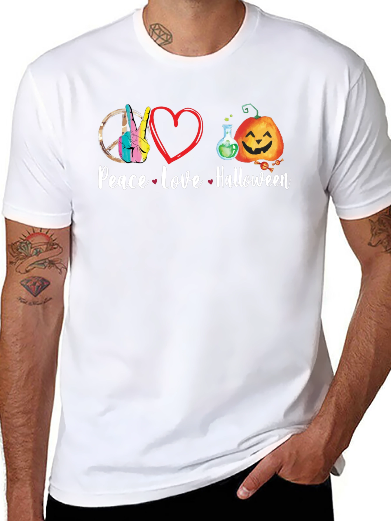 Peace Love Halloween T-Shirt