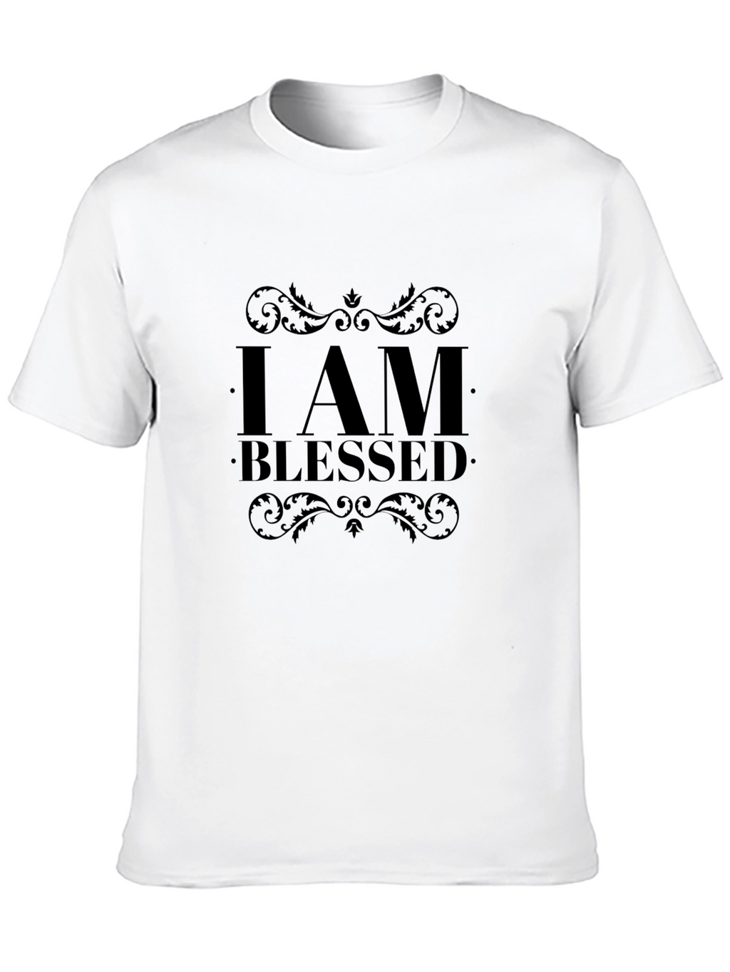 I AM BLESSED Black Graphic Tee Shirt