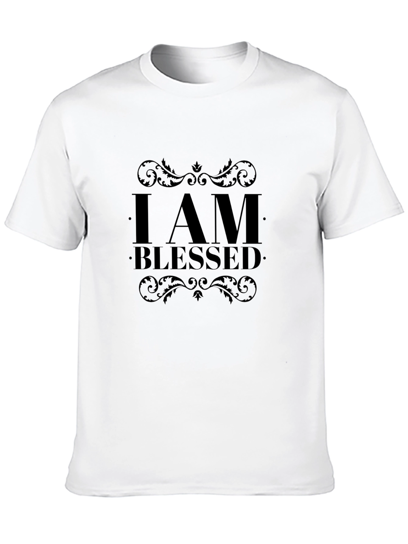 I AM BLESSED Black Graphic Tee Shirt