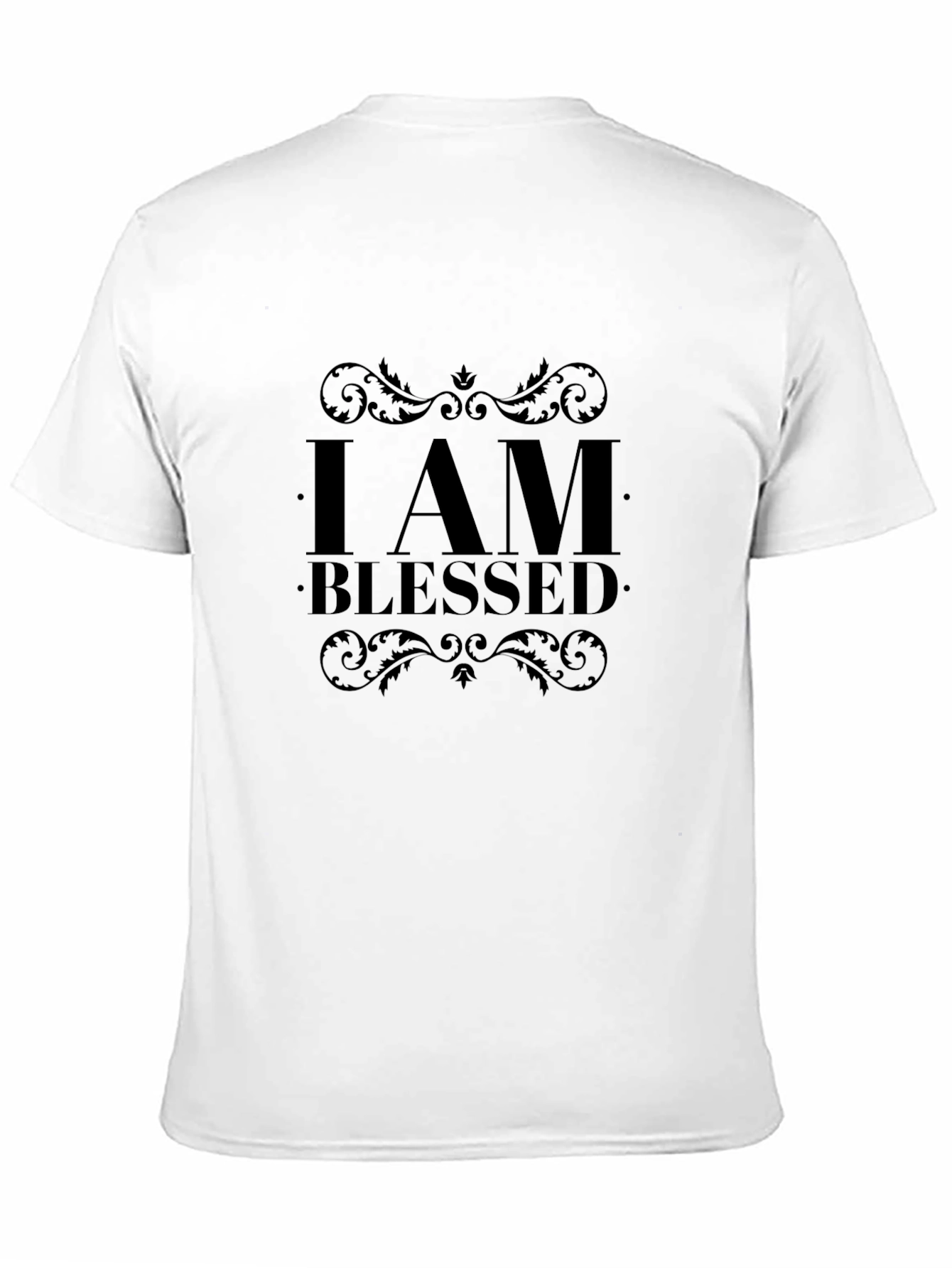 I AM BLESSED Black Graphic Tee Shirt