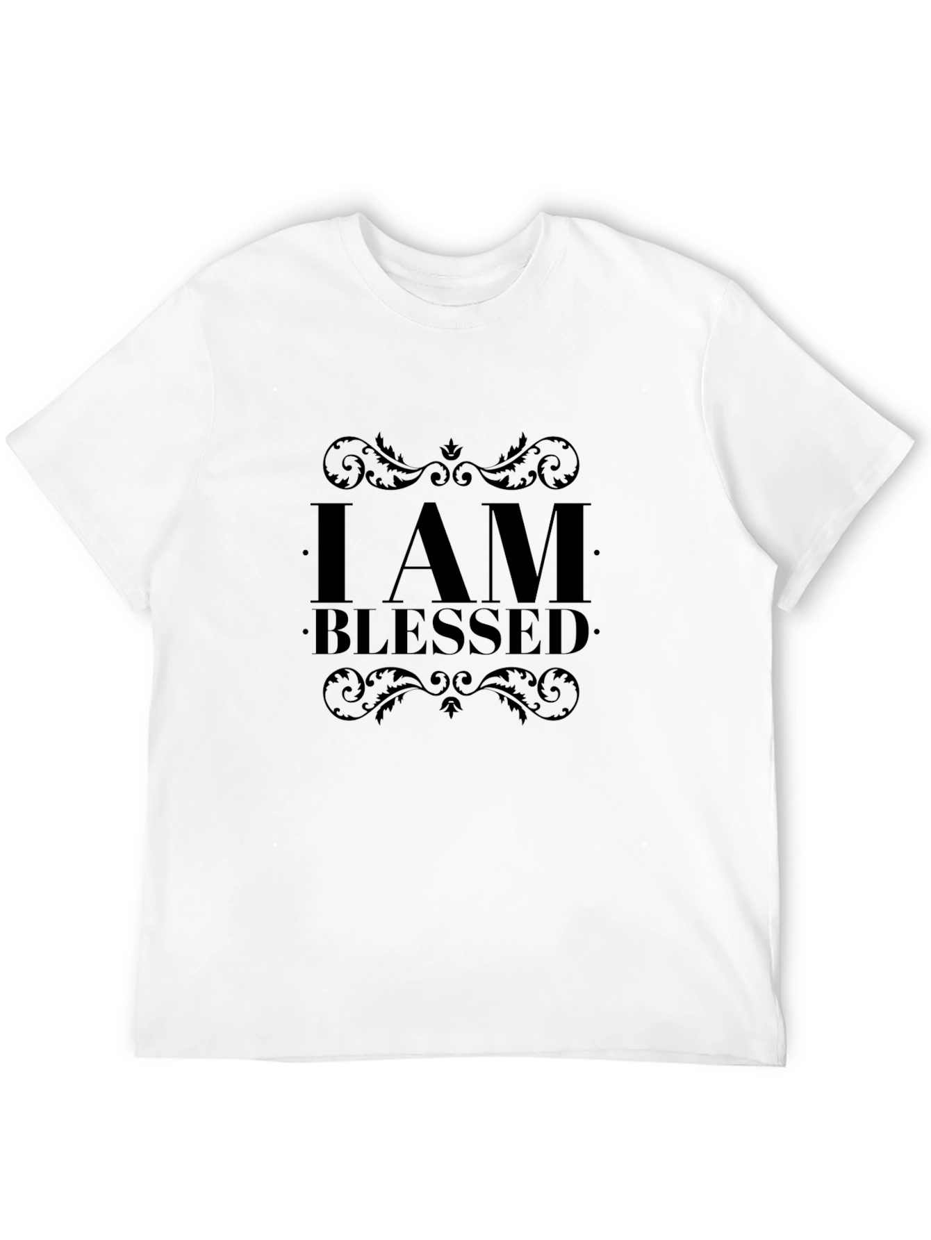 I AM BLESSED Black Graphic Tee Shirt