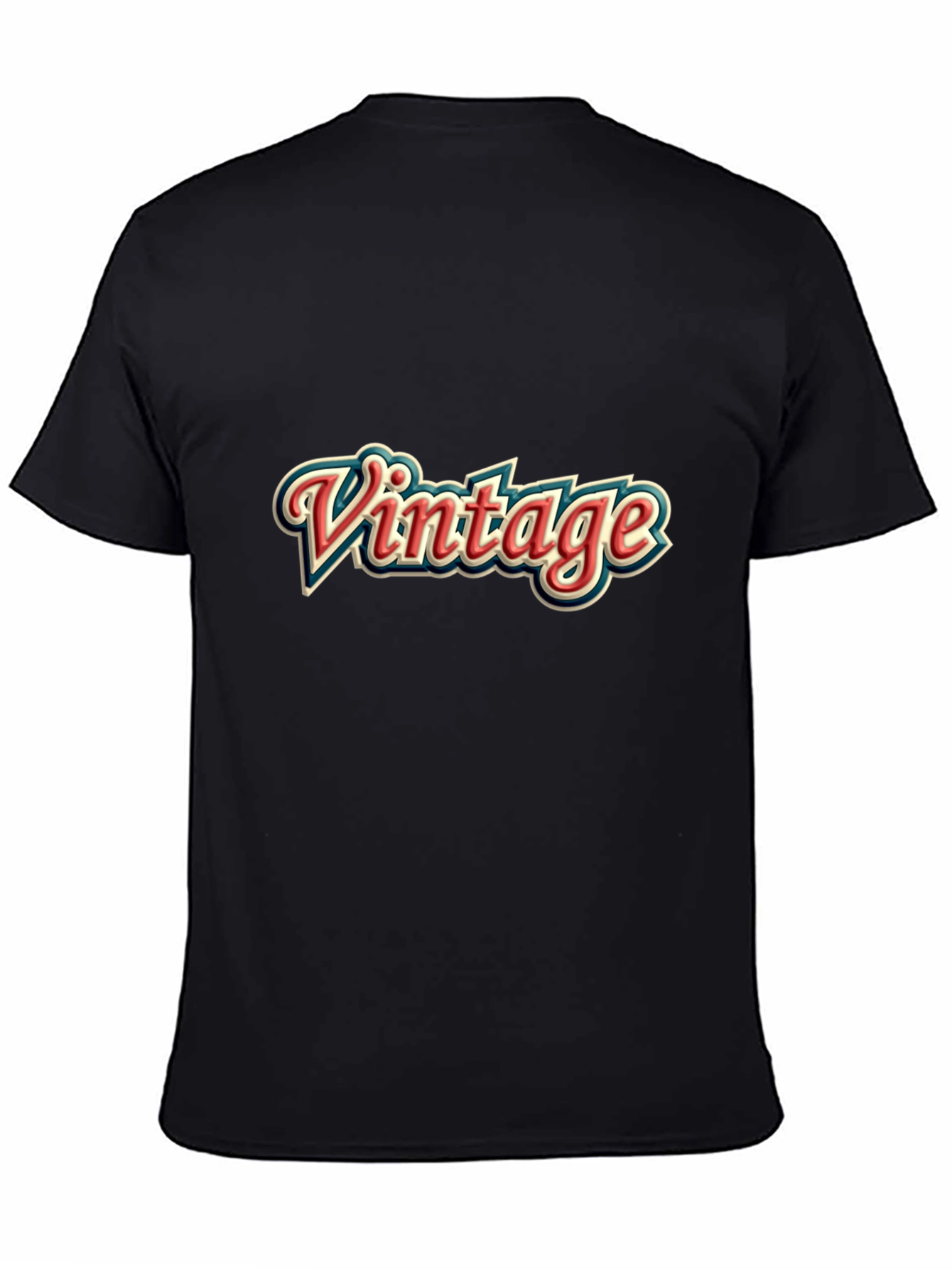 Retro Vintage Graphic Tee - Black