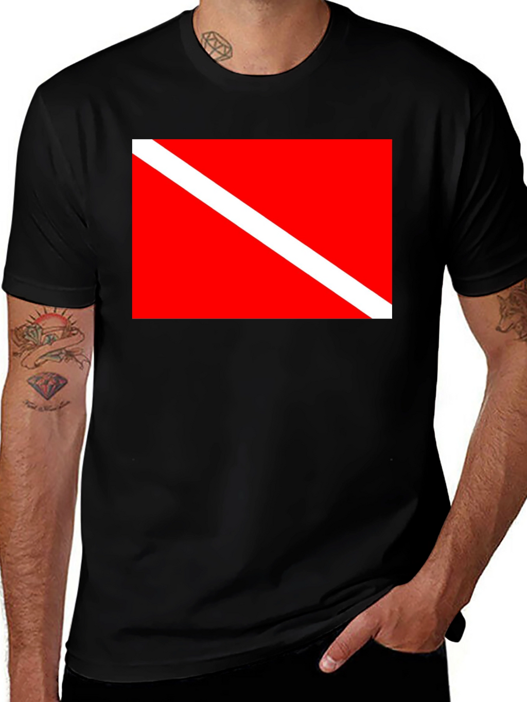 Diver Down Flag T-Shirt - Scuba Diving Tee