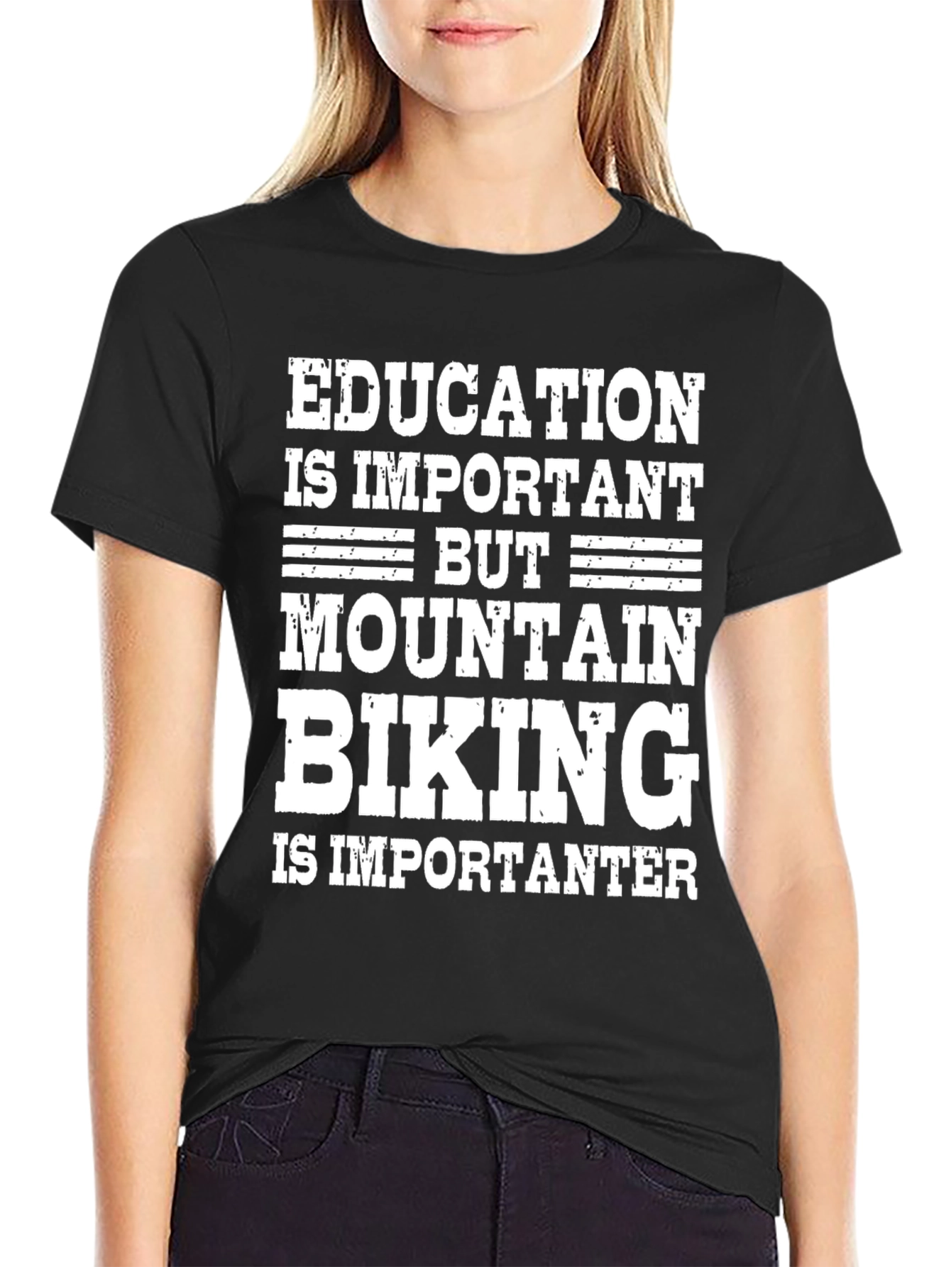 Mountain Biking T-Shirt - Education Is Important