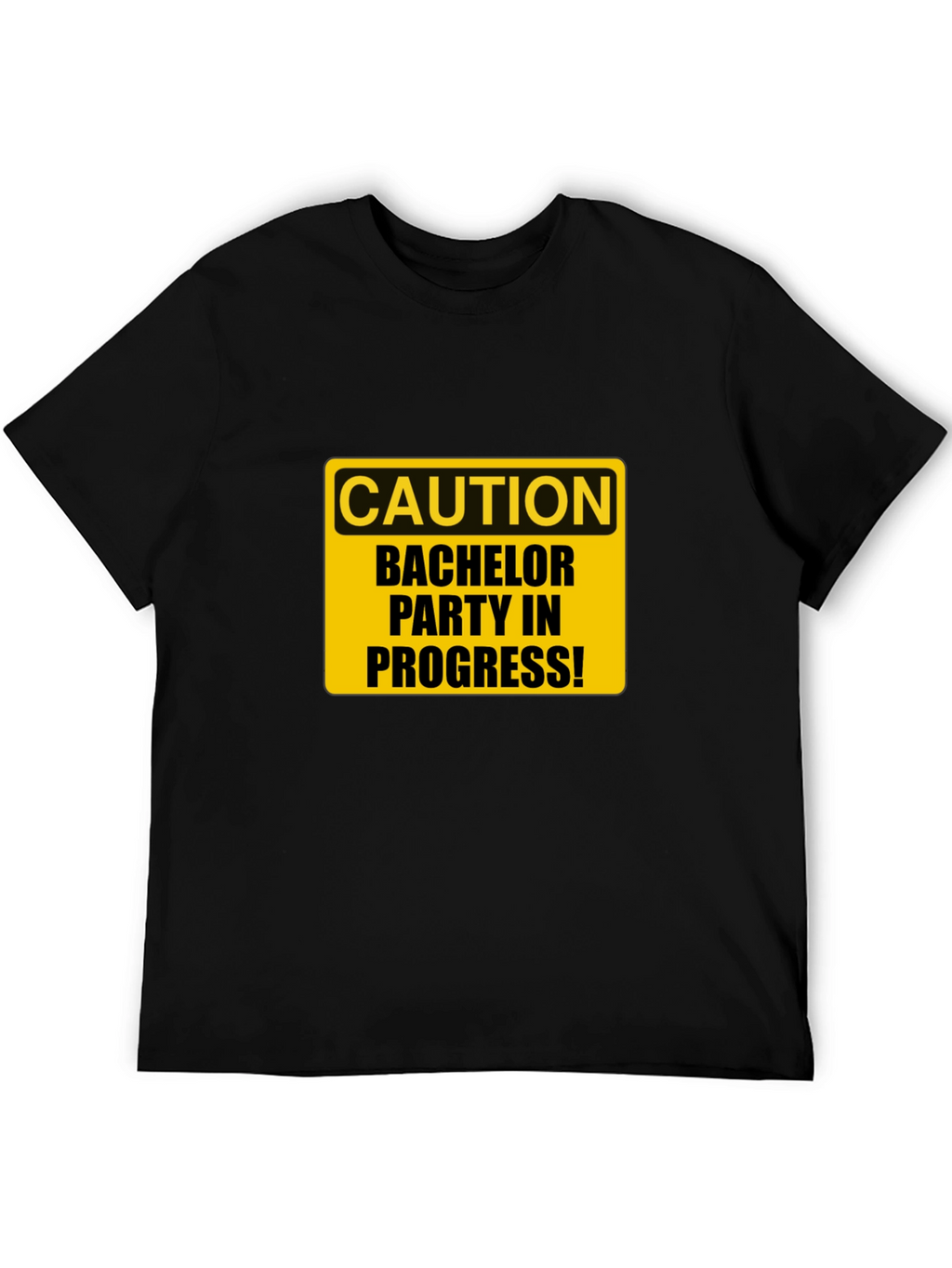 Bachelor Party Caution Tee - Black