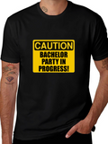 Bachelor Party Caution Tee - Black
