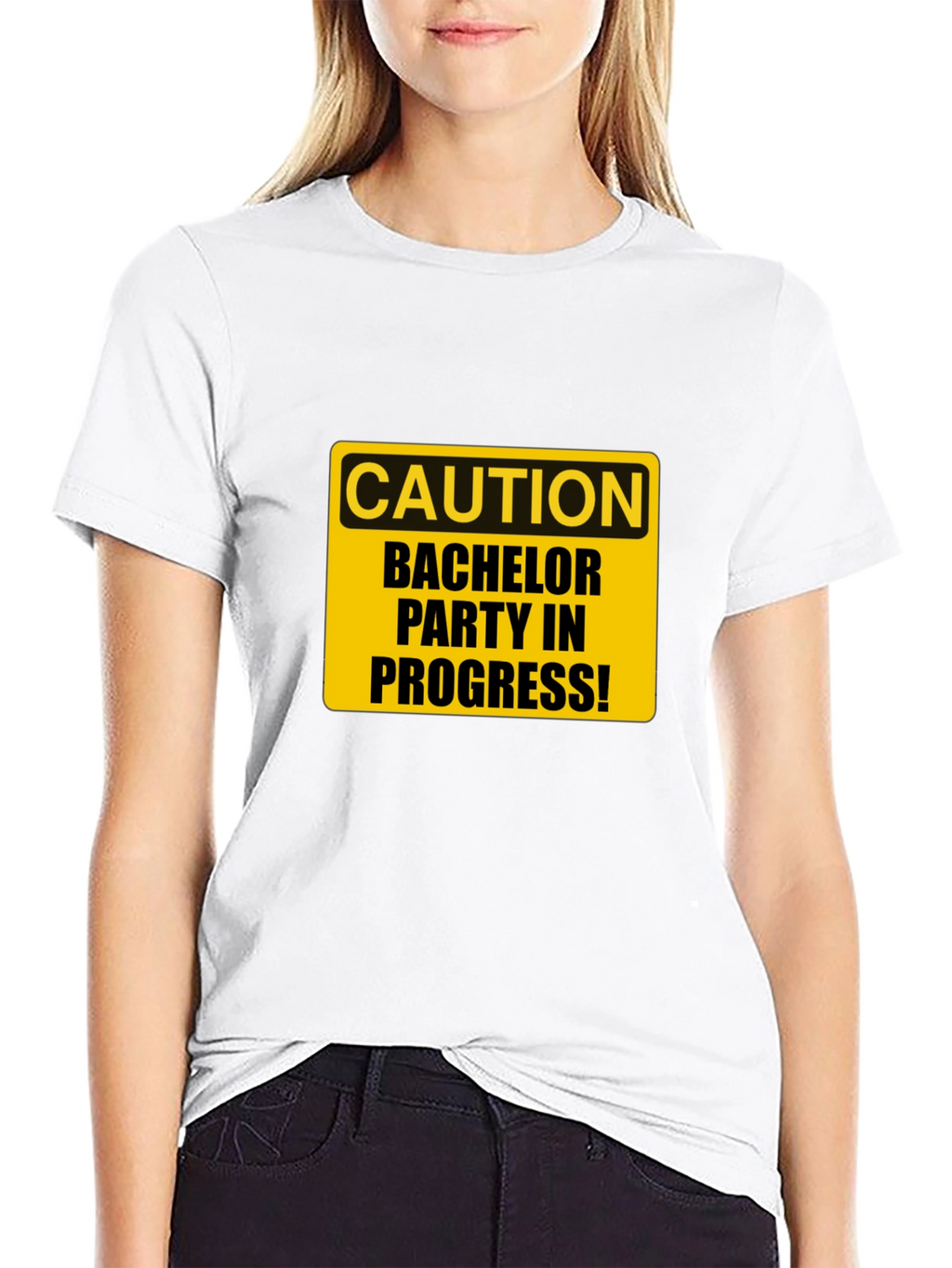 Bachelor Party Caution Tee - Black