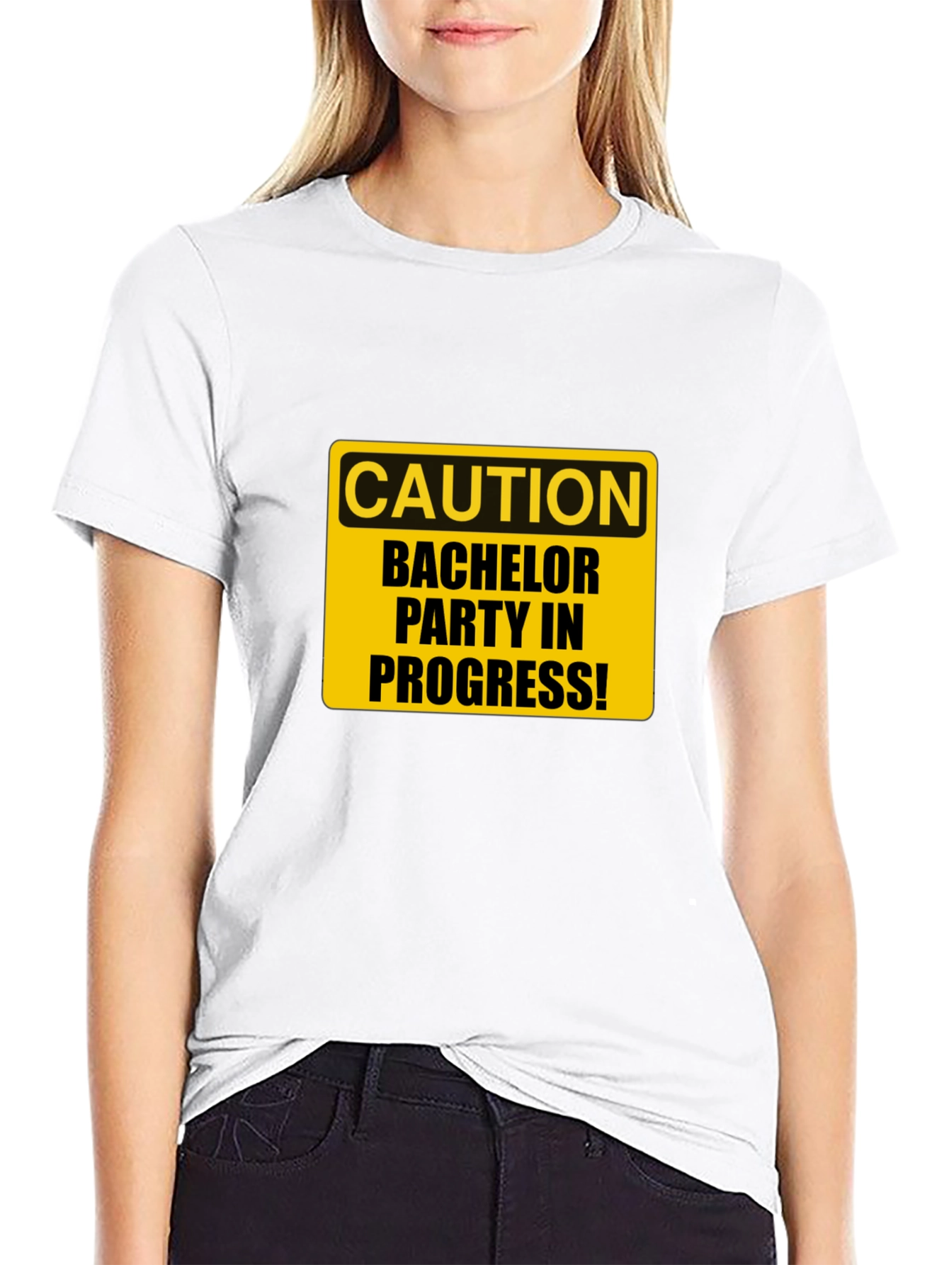 Bachelor Party Caution Tee - Black