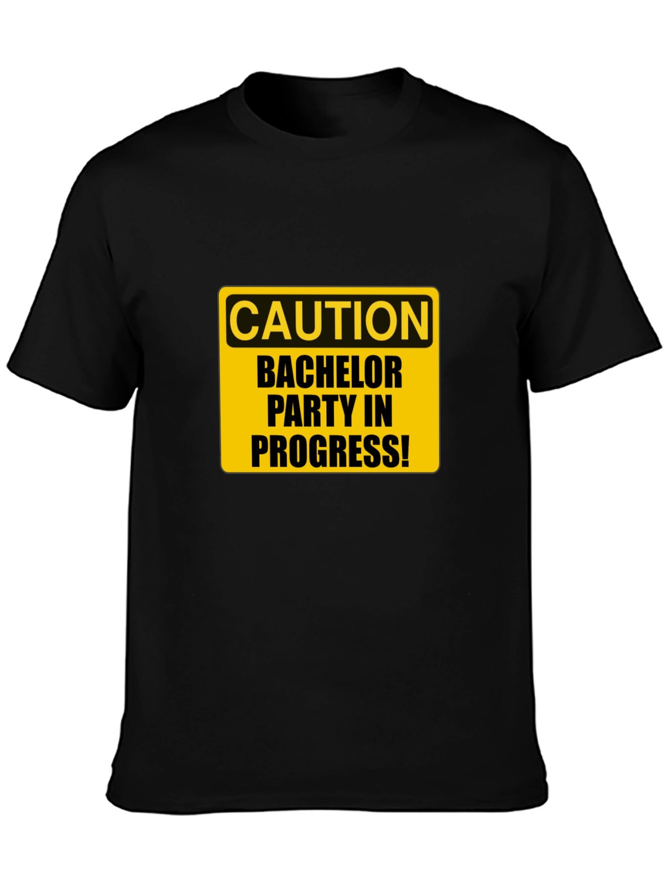 Bachelor Party Caution Tee - Black