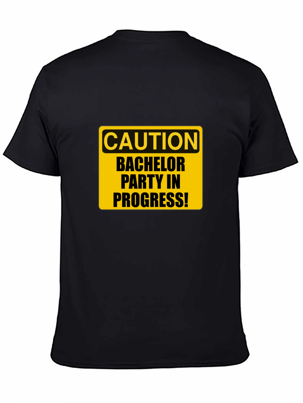 Bachelor Party Caution Tee - Black