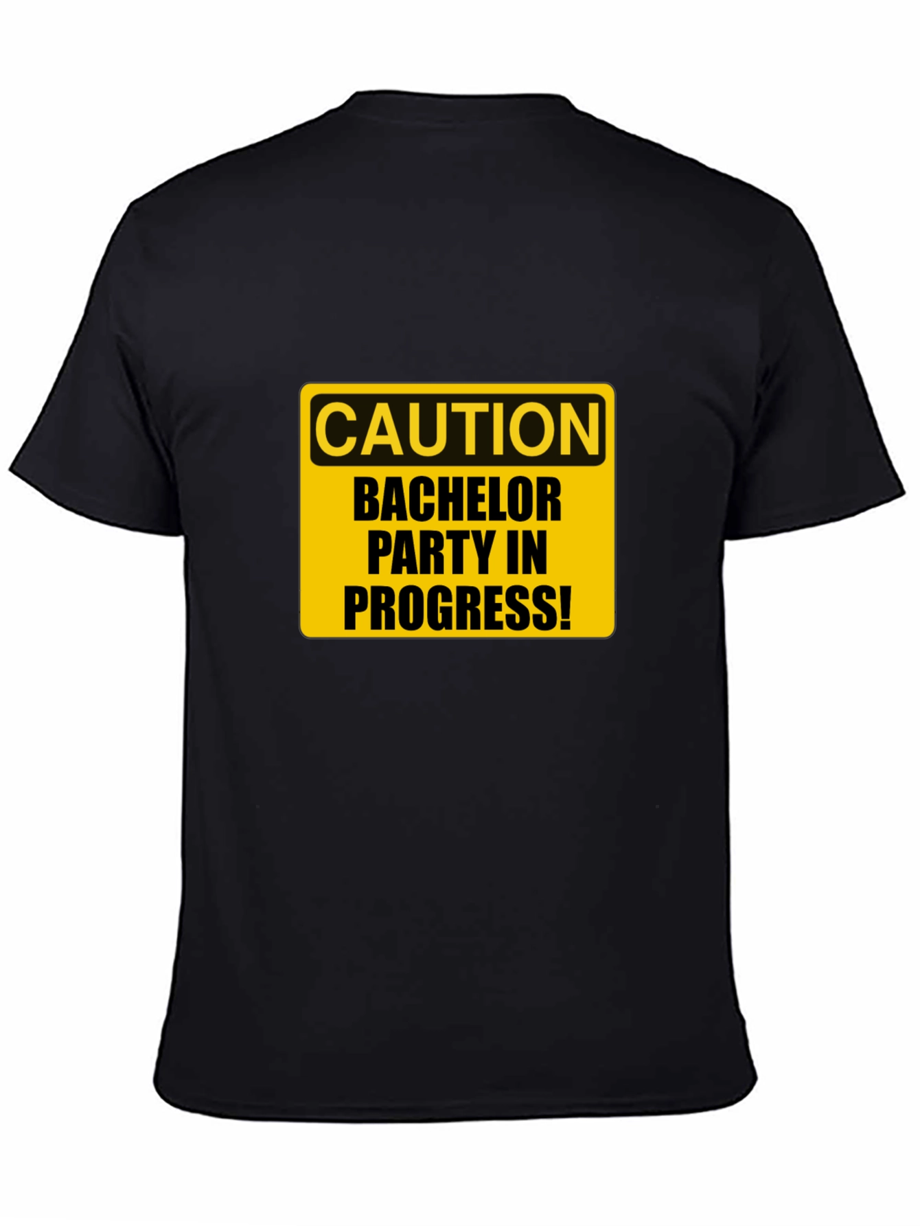 Bachelor Party Caution Tee - Black