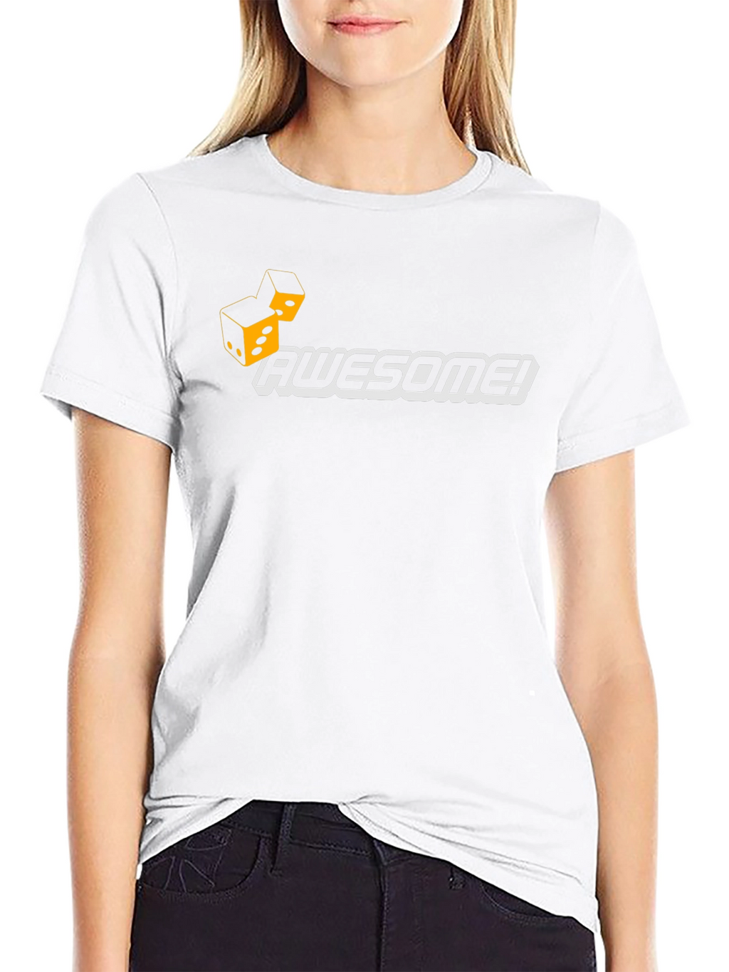 Awesome Dice Graphic T-Shirt - Black
