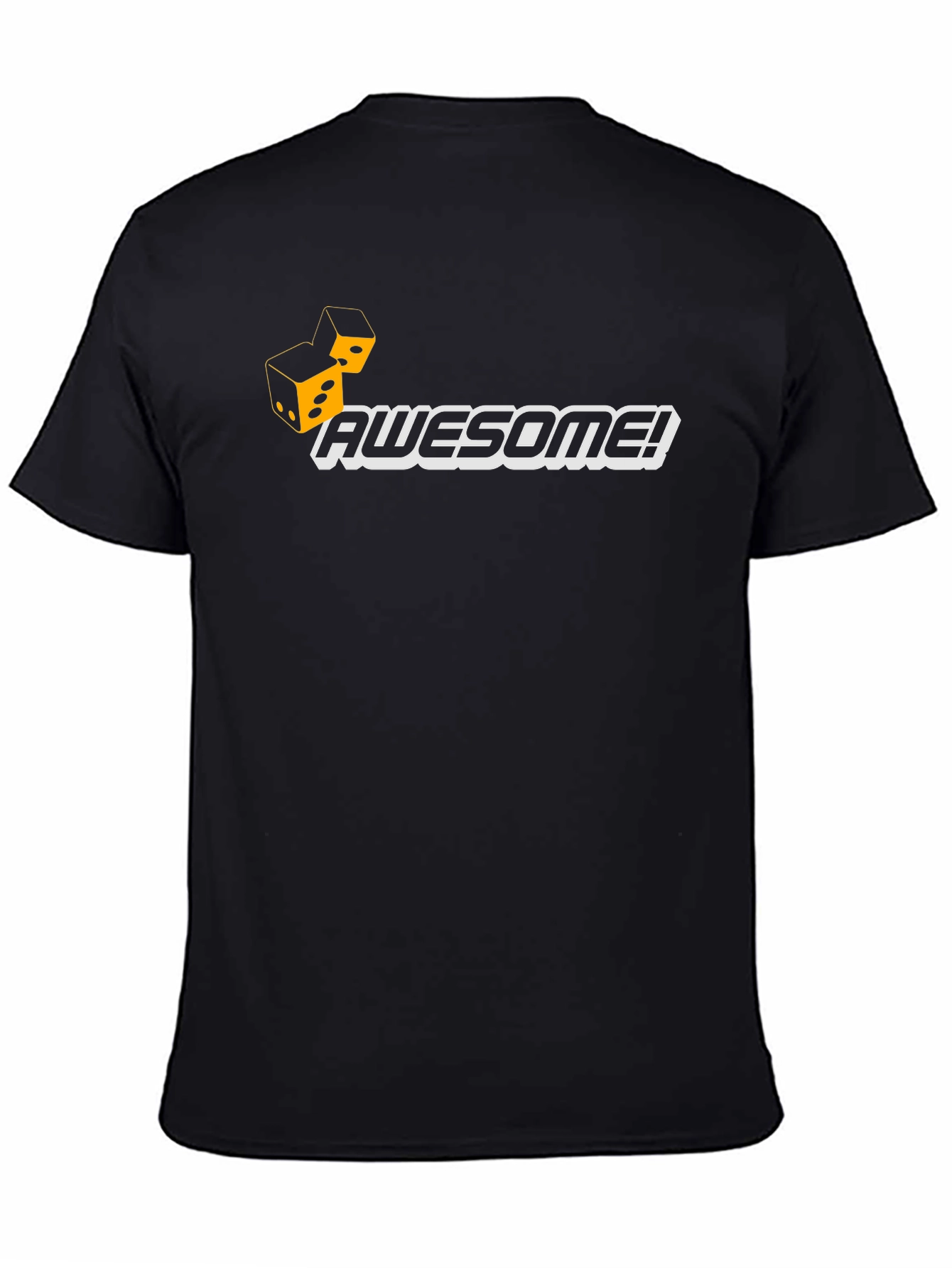 Awesome Dice Graphic T-Shirt - Black