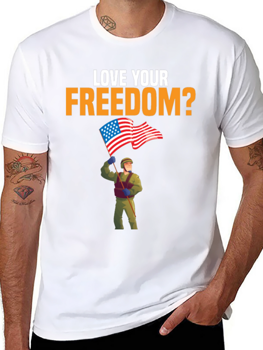 Love Your Freedom T-Shirt Patriotic Design