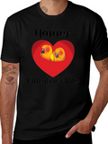 Happy Valentines Day Parrot Heart Graphic Tee