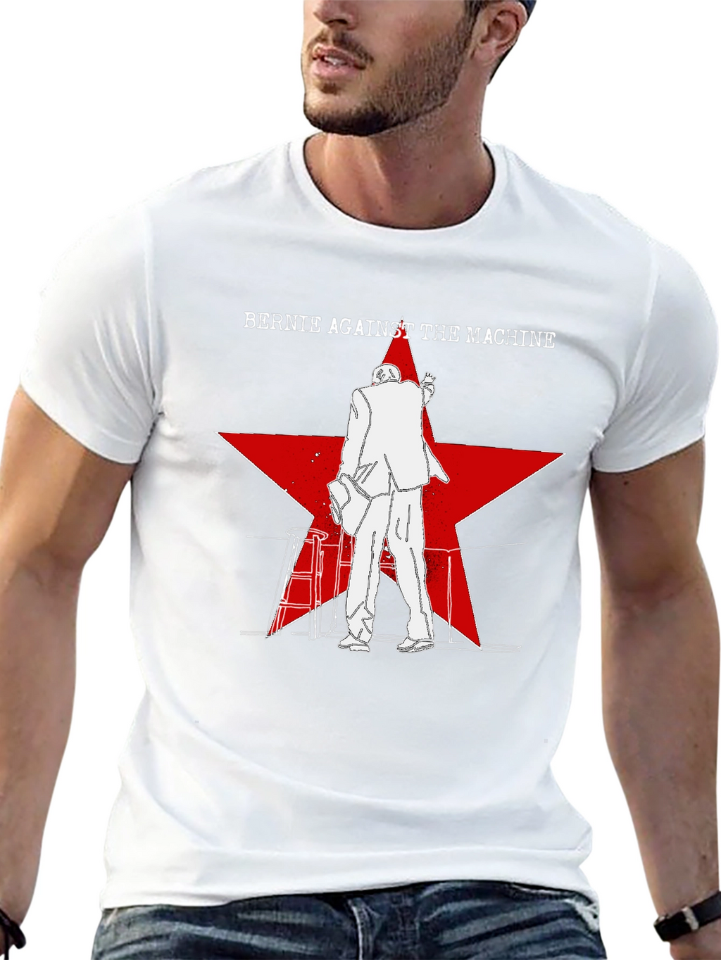 Bernie Against the Machine Graphic Tee