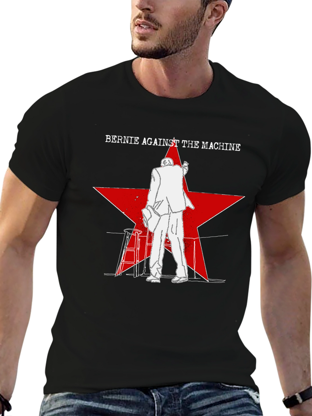 Bernie Against the Machine Graphic Tee
