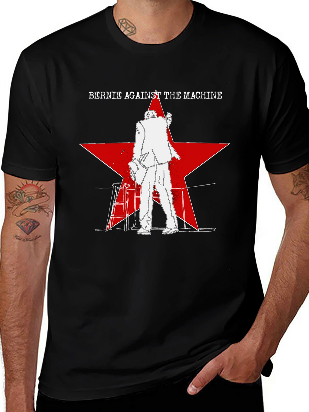 Bernie Against the Machine Graphic Tee