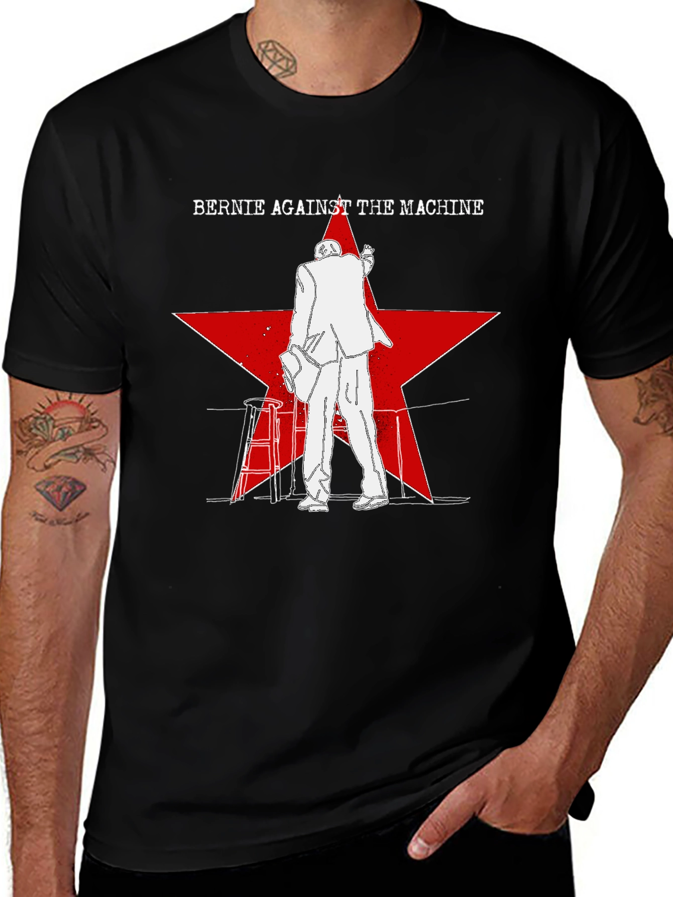 Bernie Against the Machine Graphic Tee