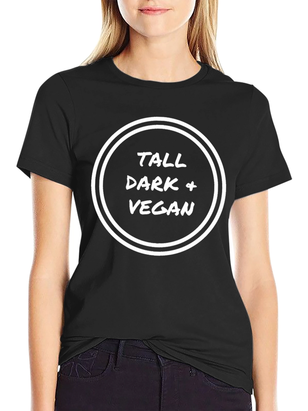 Tall Dark Vegan T-Shirt - Stylish Statement Tee