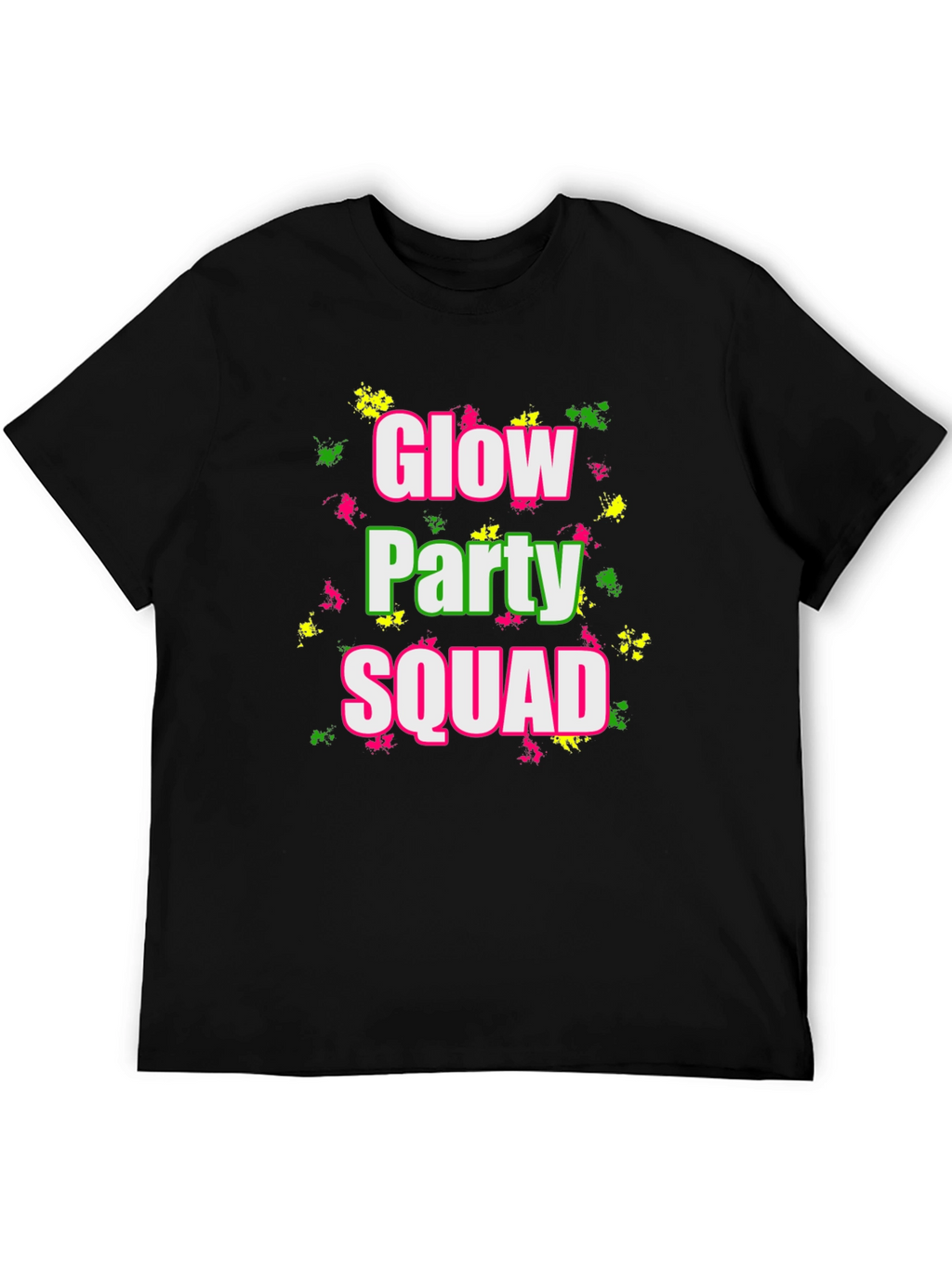 Glow Party Squad Black T-Shirt