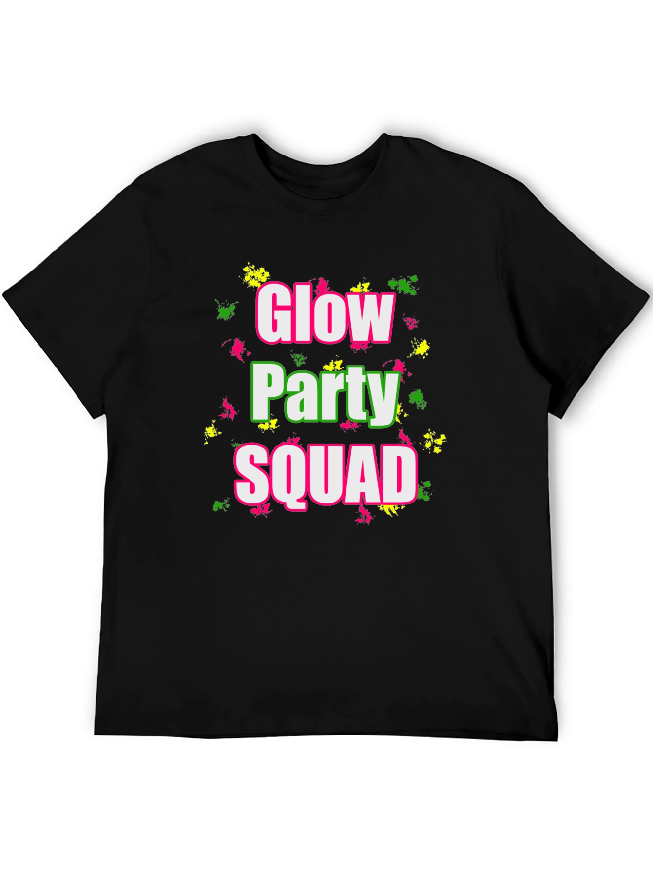 Glow Party Squad Black T-Shirt