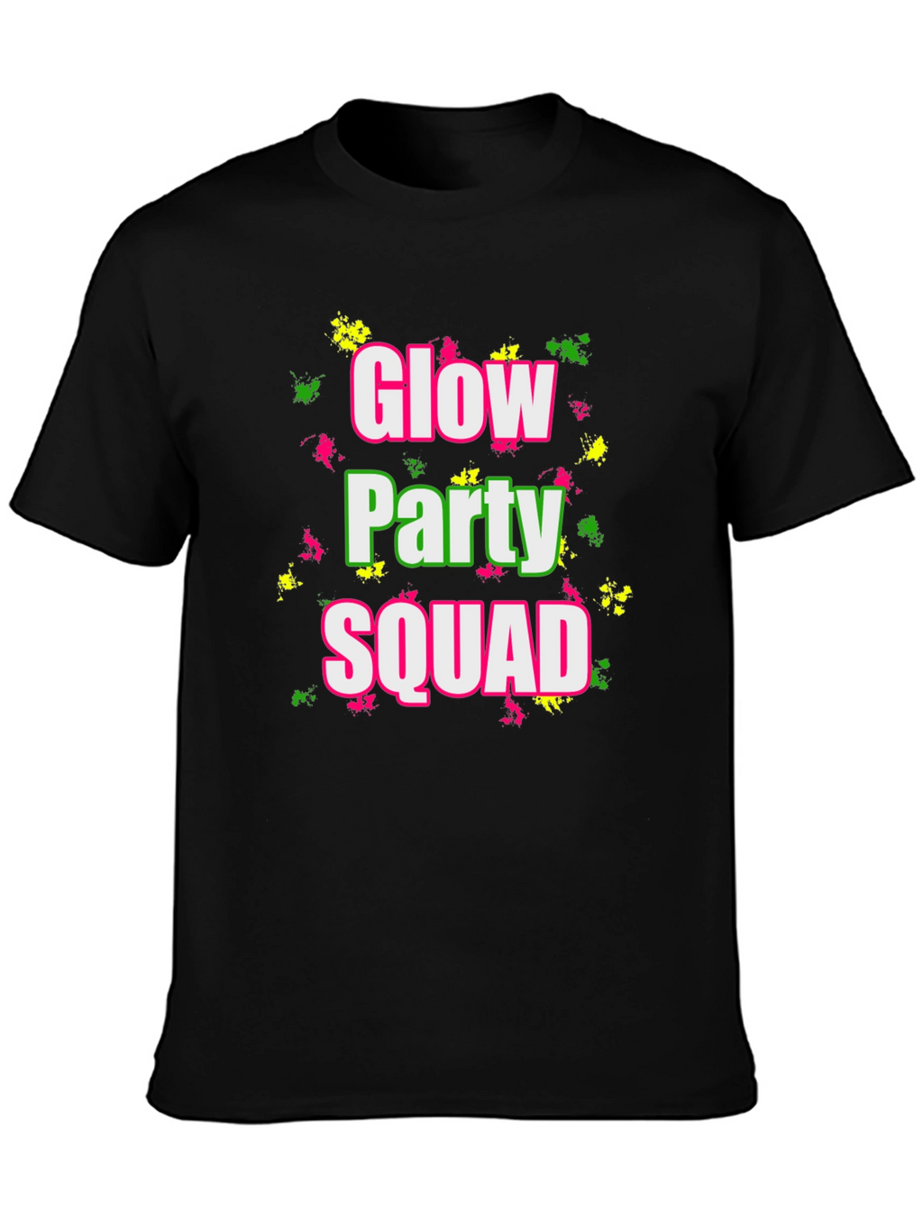 Glow Party Squad Black T-Shirt