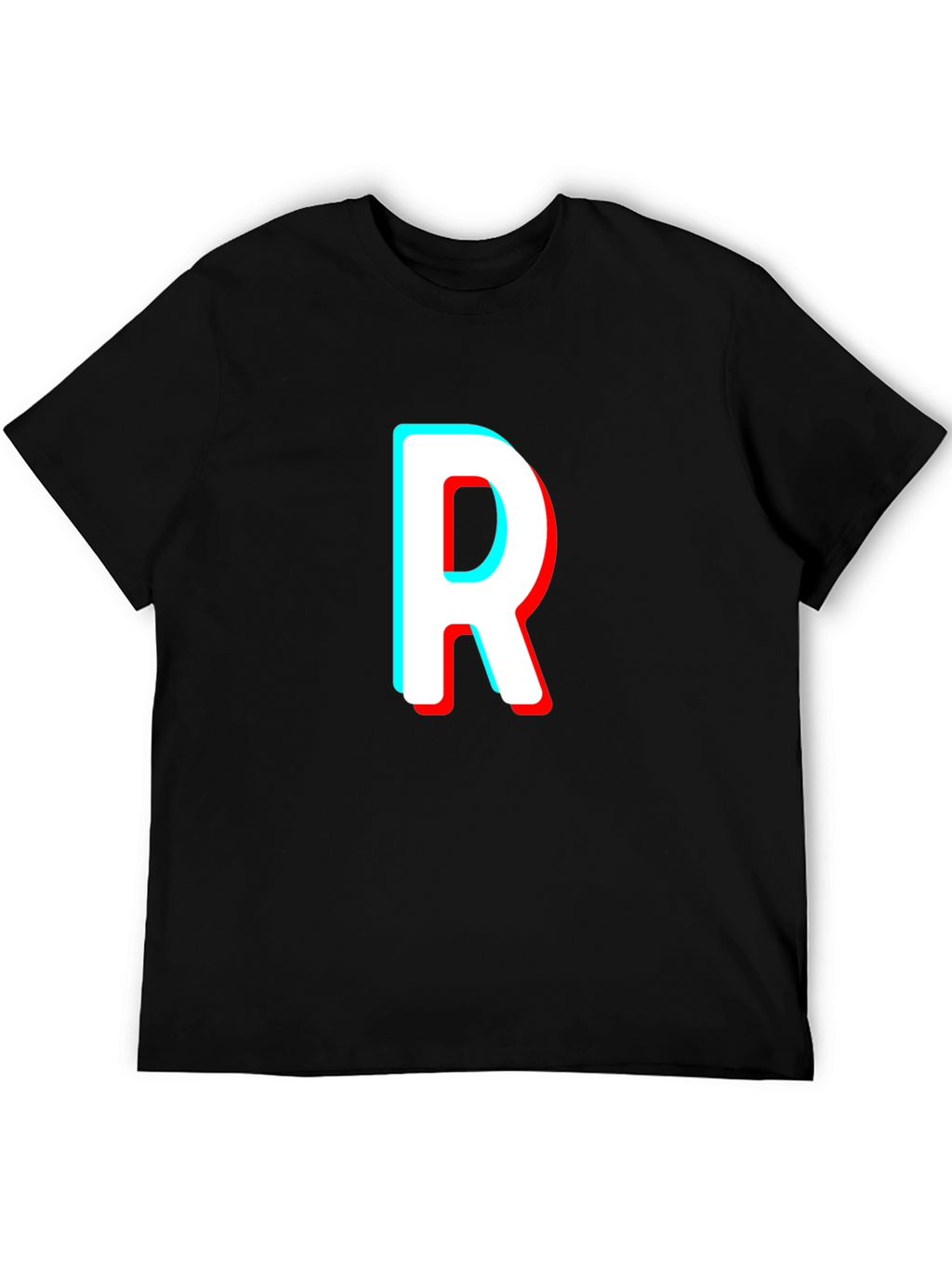 Letter R T-Shirt - Stylish 3D Effect Design