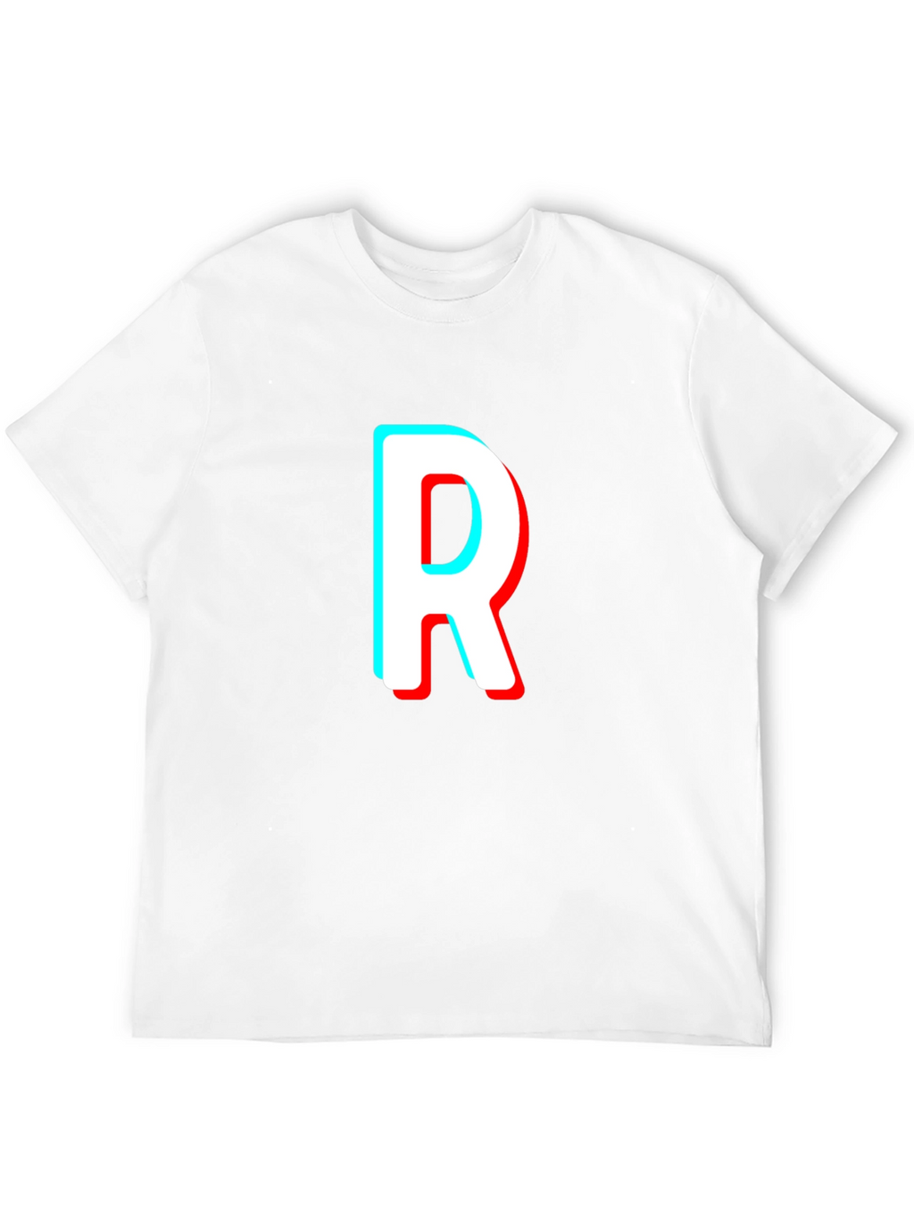 Letter R T-Shirt - Stylish 3D Effect Design