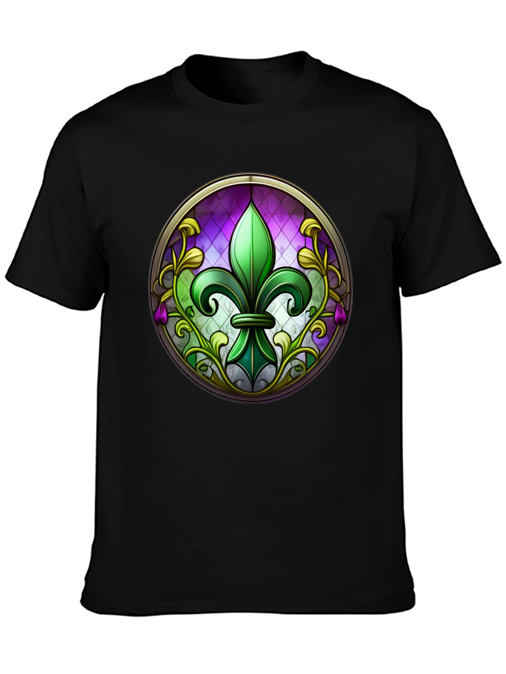Fleur-de-lis Stained Glass T-Shirt