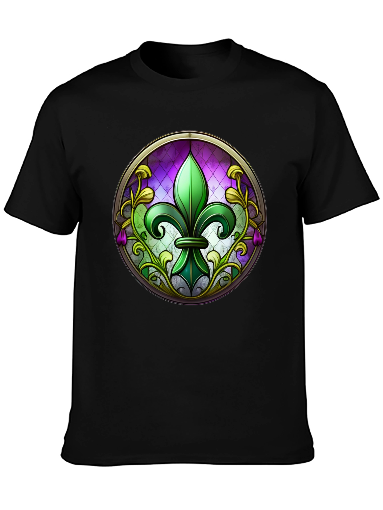 Fleur-de-lis Stained Glass T-Shirt