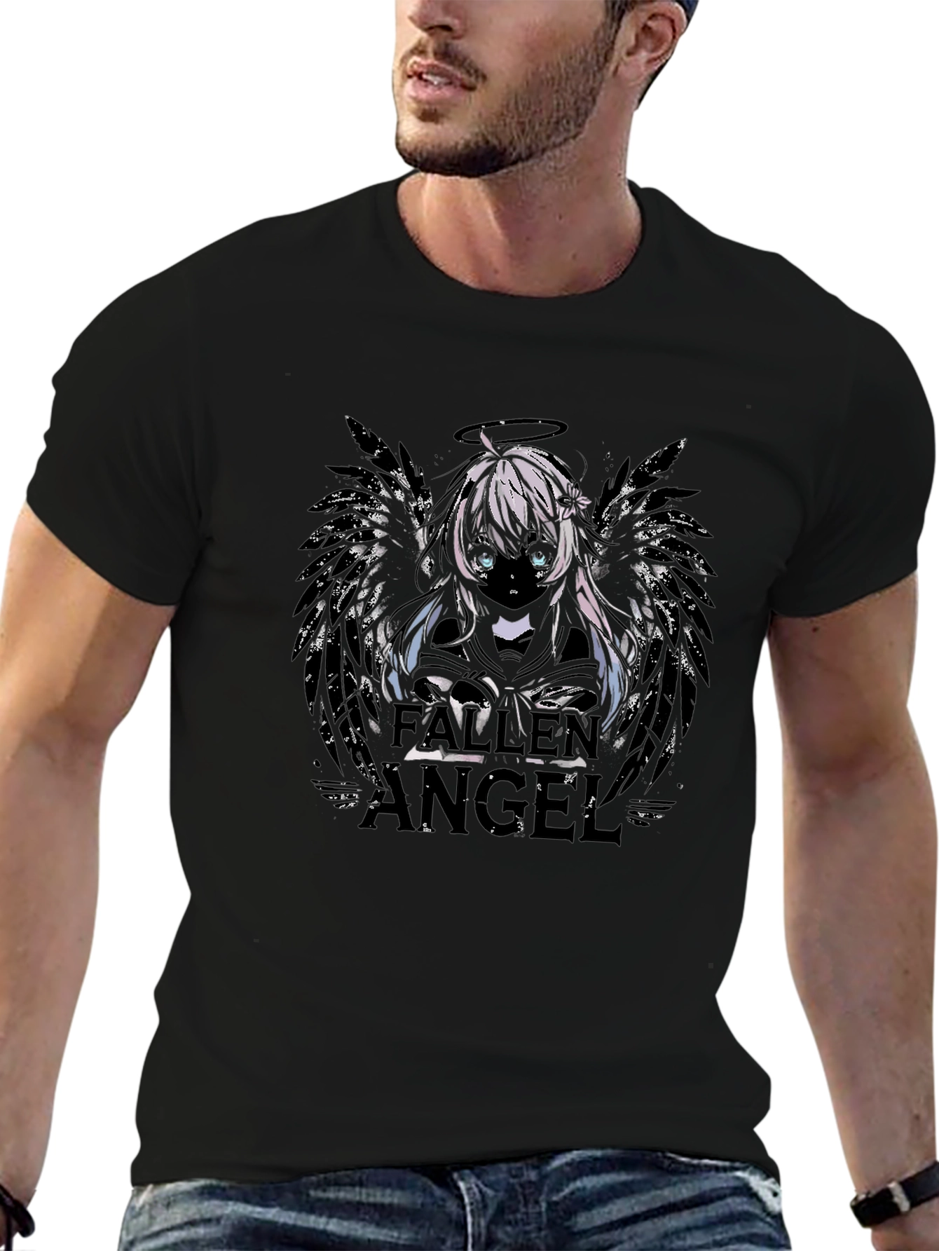 Fallen Angel Graphic Tee - Anime Inspired Design