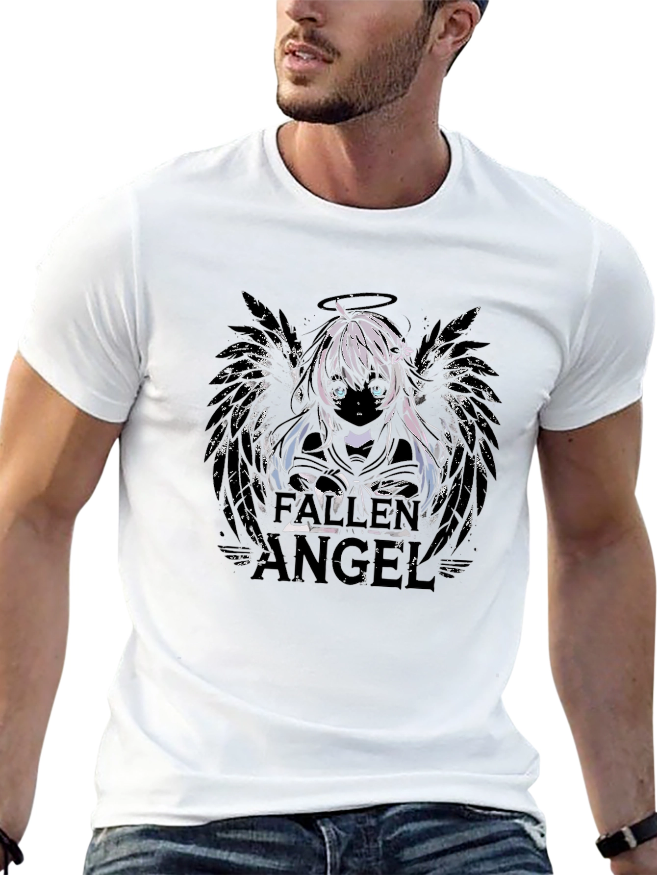 Fallen Angel Graphic Tee - Anime Inspired Design