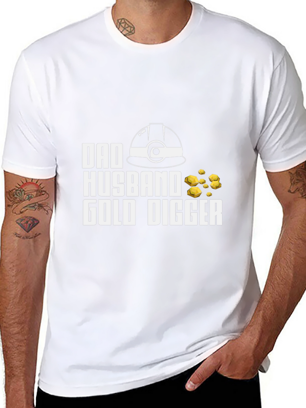 Dad Husband Gold Digger Graphic T-Shirt