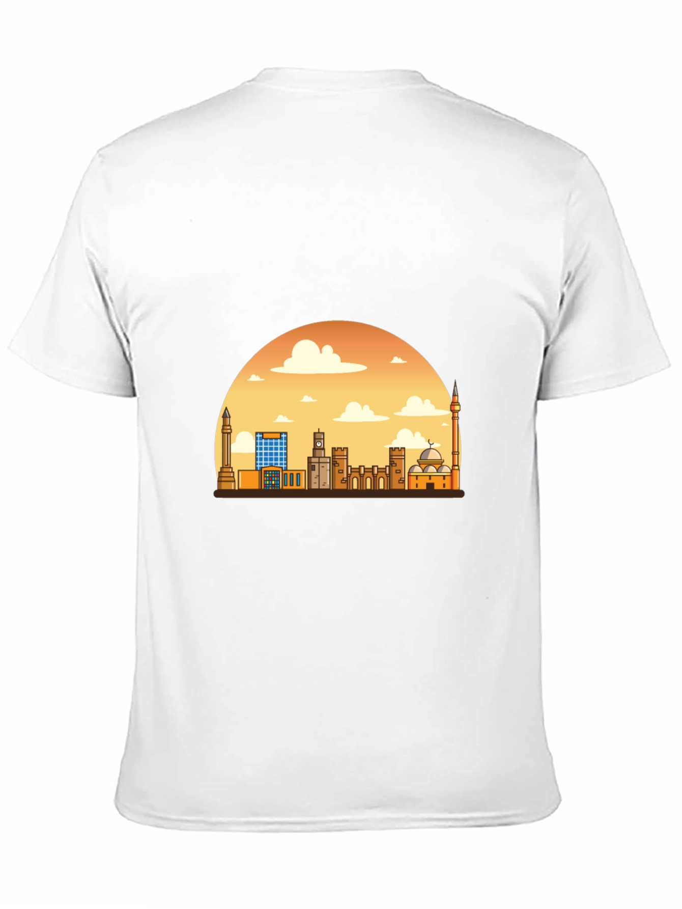 Cityscape Sunset Graphic Tee - Black