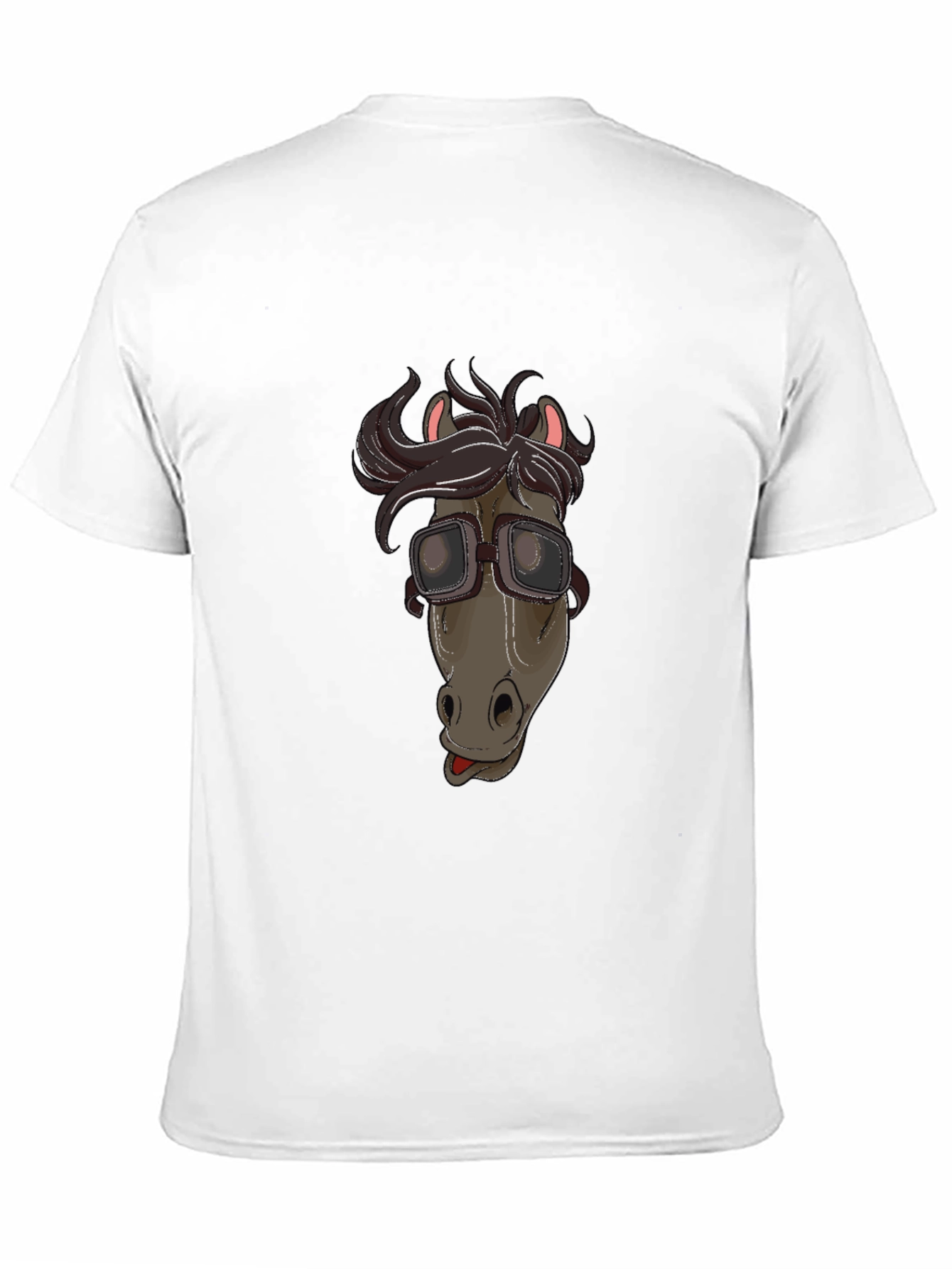 Funny Horse with Goggles Graphic T-Shirt