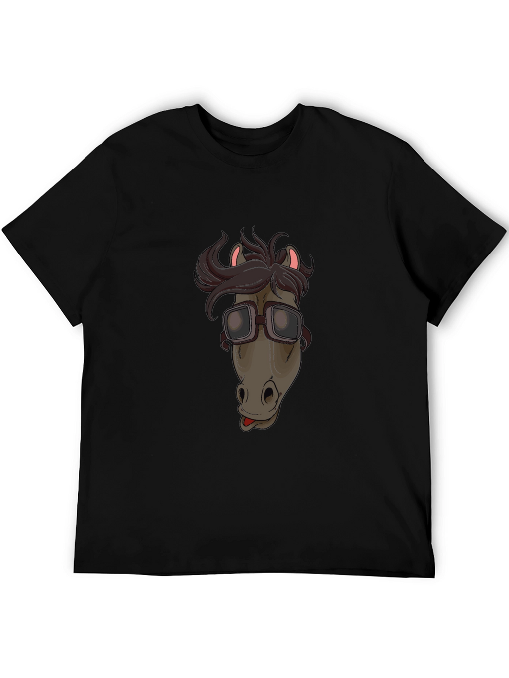 Funny Horse with Goggles Graphic T-Shirt
