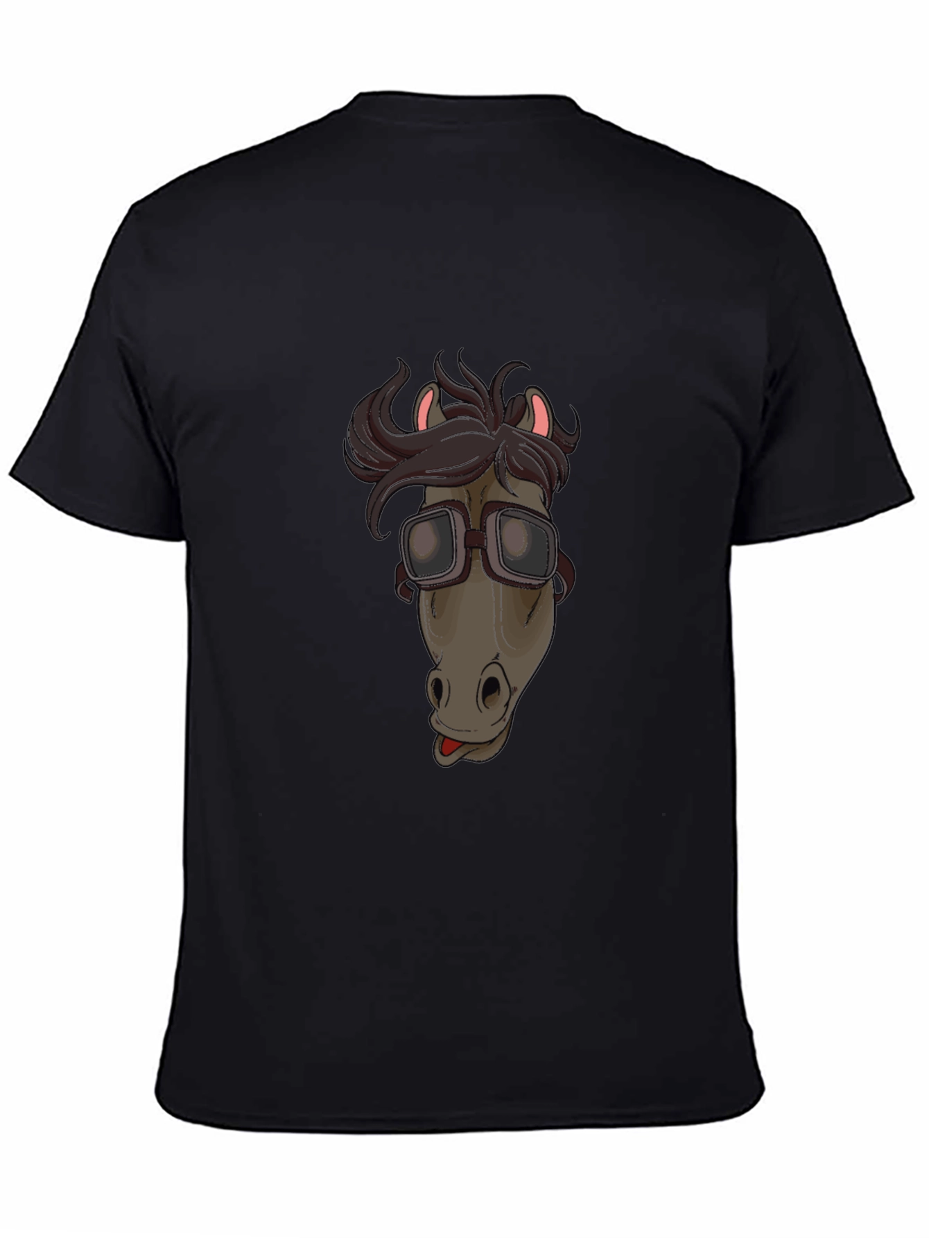 Funny Horse with Goggles Graphic T-Shirt