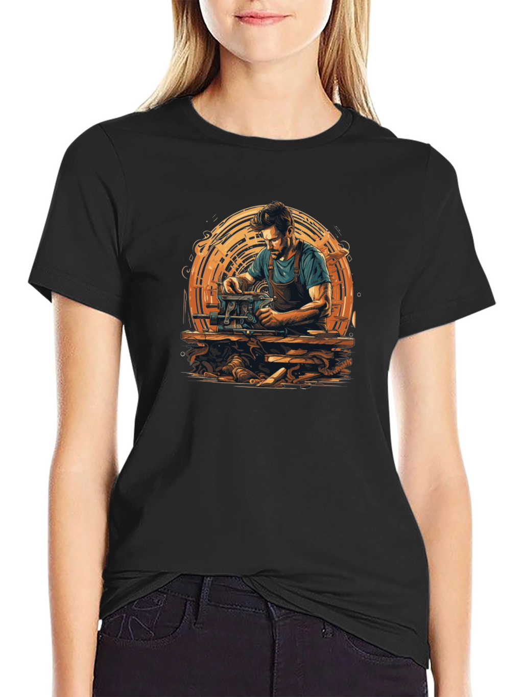 Woodworker Graphic T-Shirt - Black