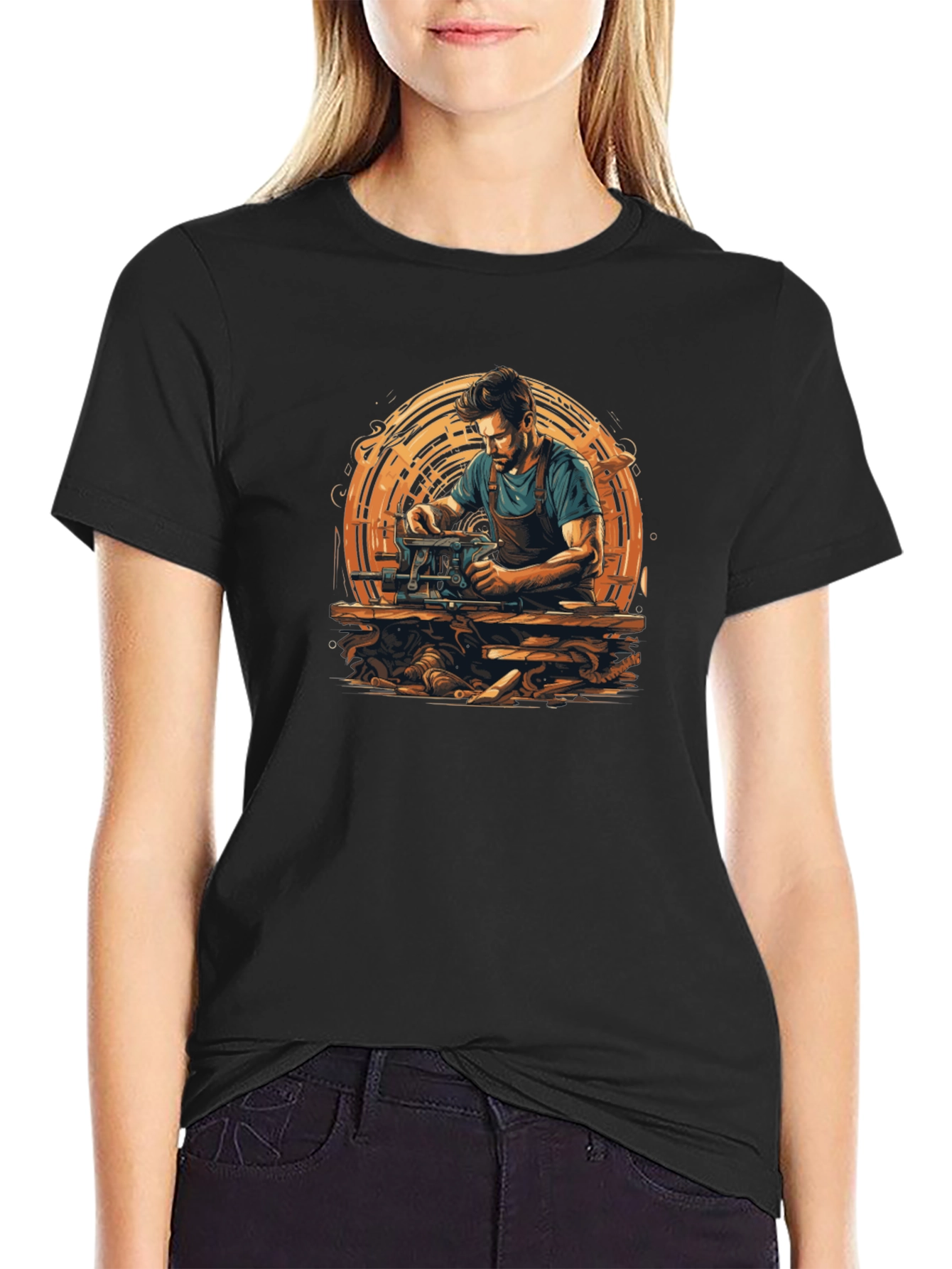Woodworker Graphic T-Shirt - Black