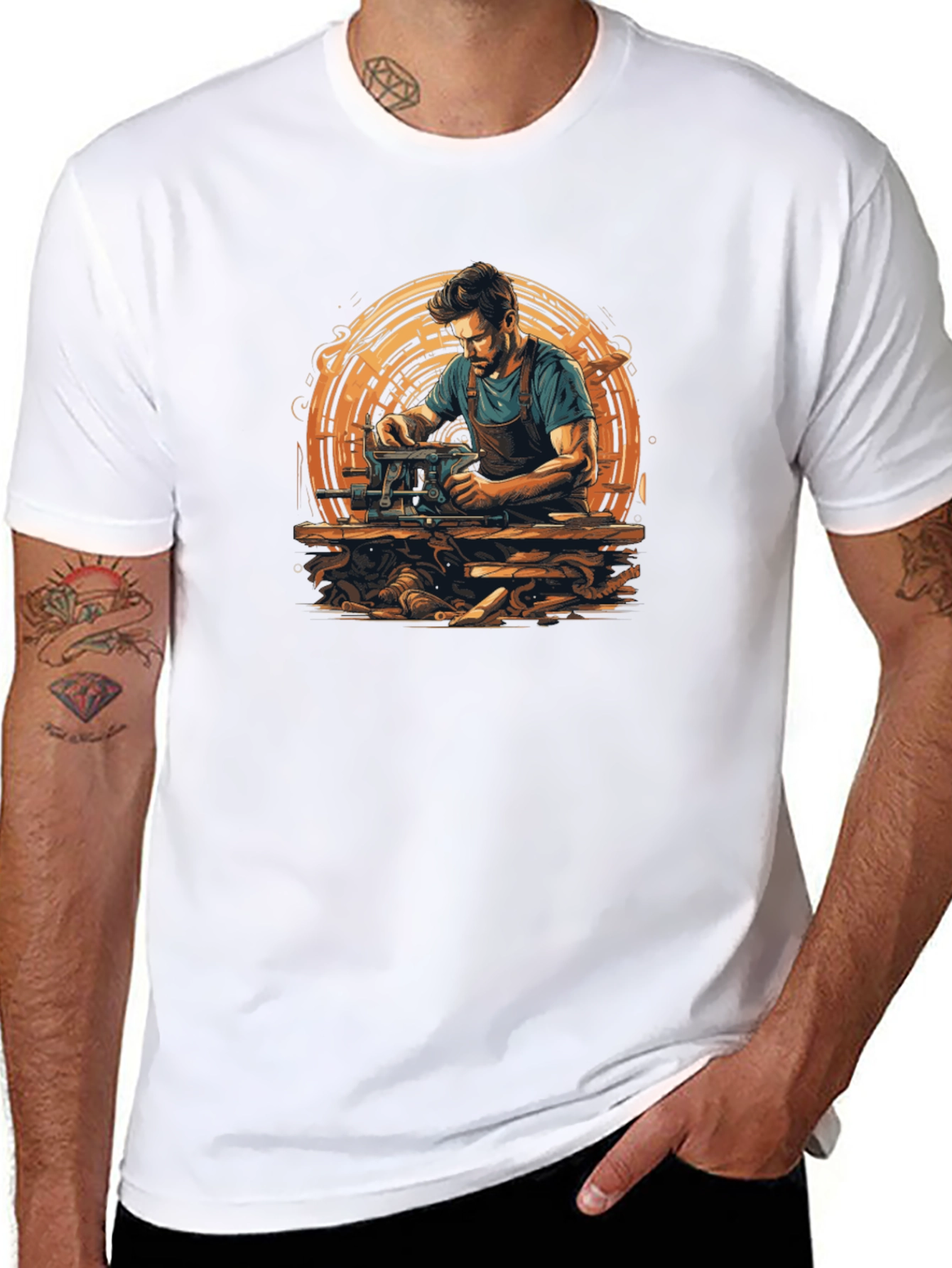 Woodworker Graphic T-Shirt - Black