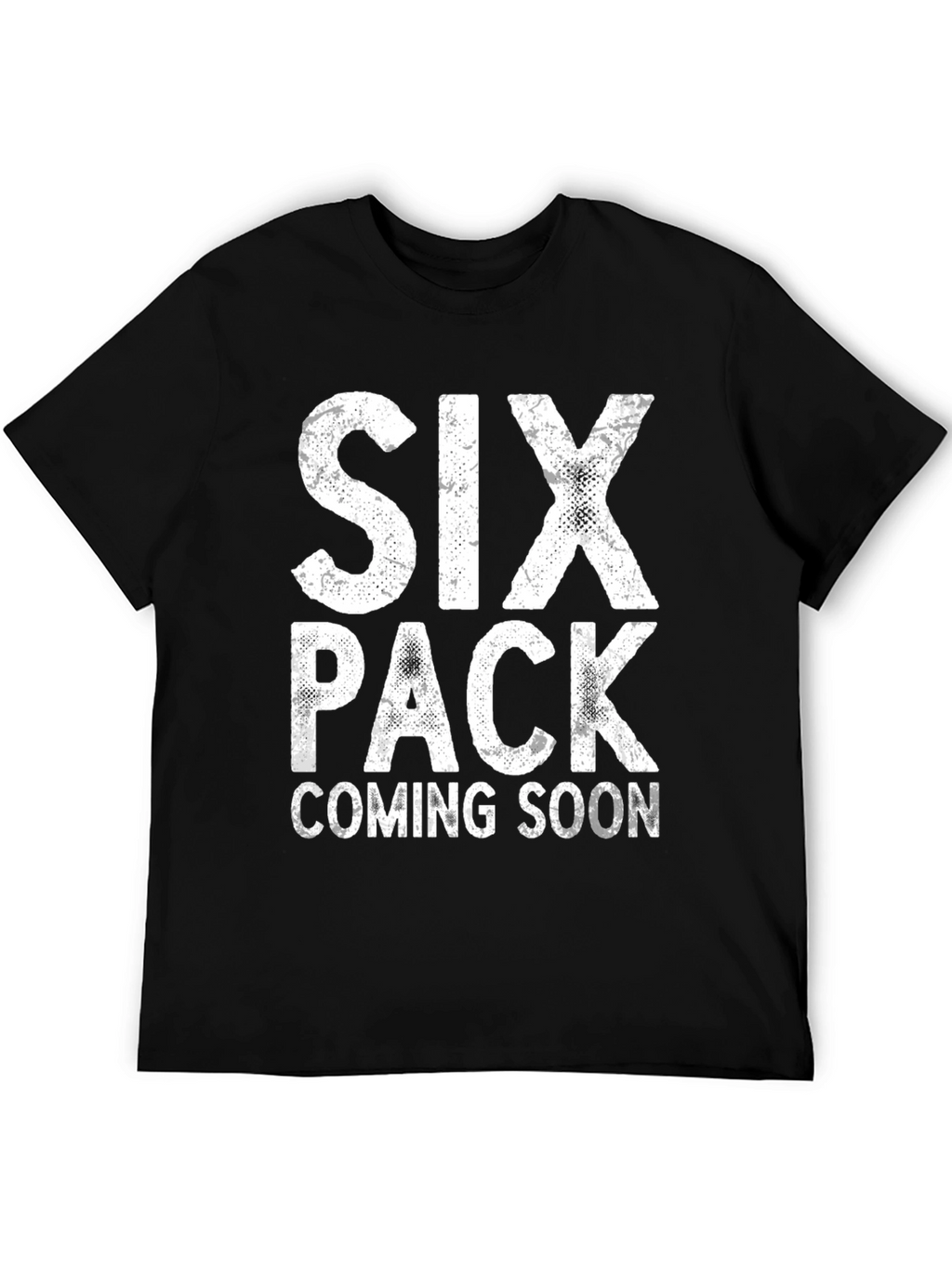 Six Pack Coming Soon Funny Mens Black T-Shirt