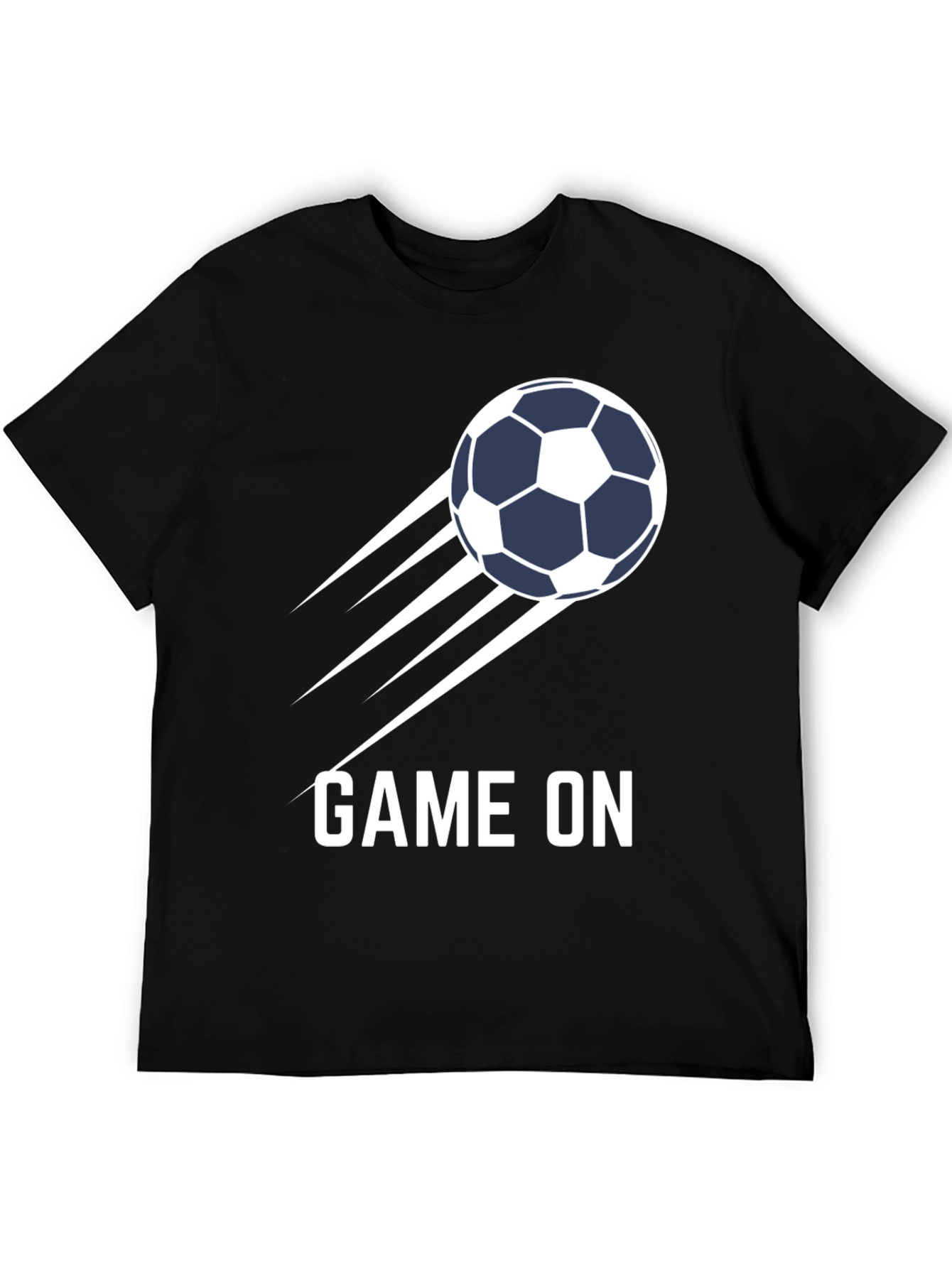 Game On Soccer Ball Graphic Tee - Black