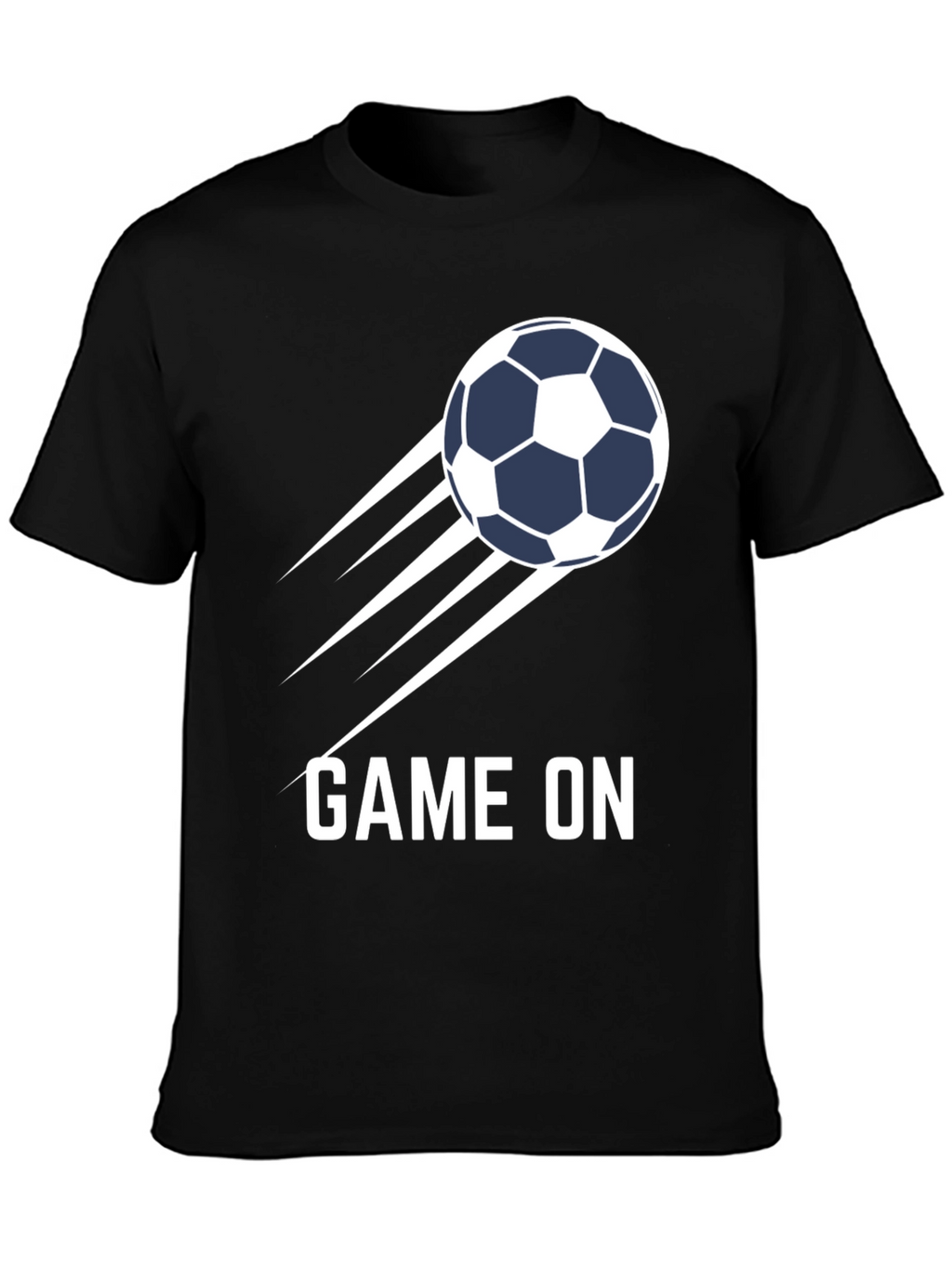 Game On Soccer Ball Graphic Tee - Black