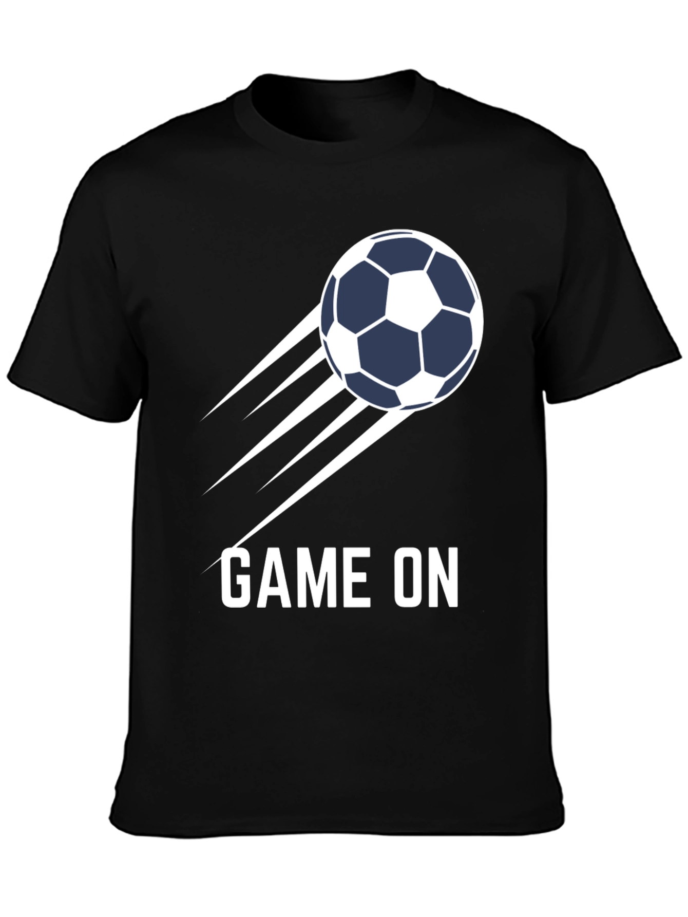 Game On Soccer Ball Graphic Tee - Black