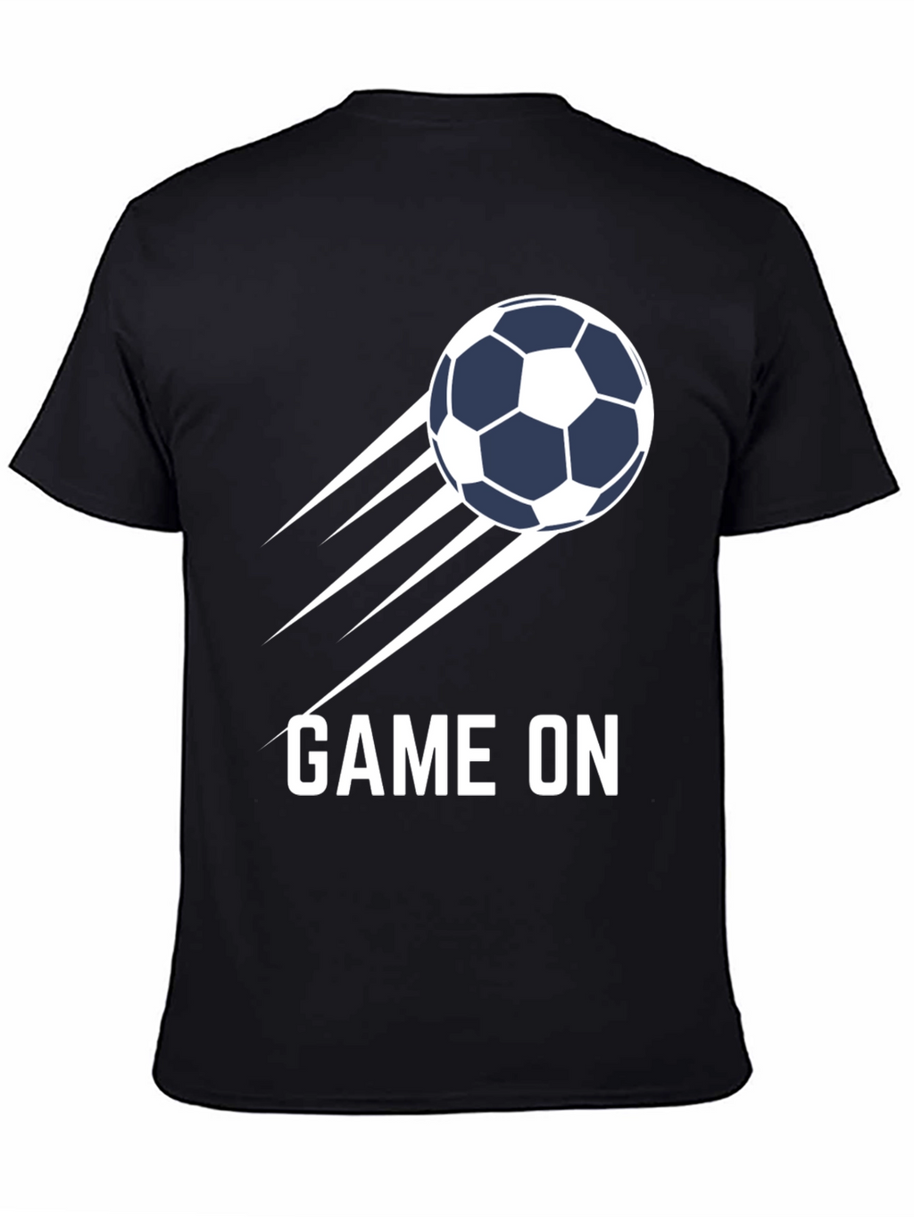 Game On Soccer Ball Graphic Tee - Black