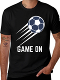 Game On Soccer Ball Graphic Tee - Black